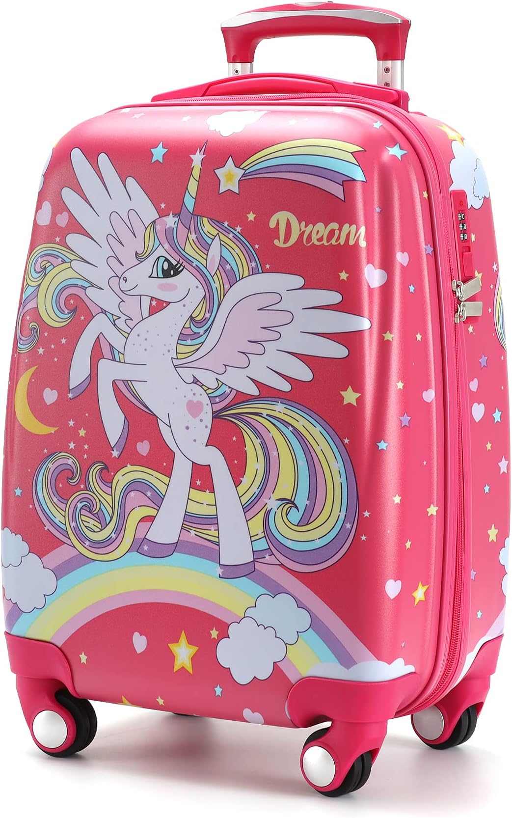 Pastel Rainbow Ombre Crckt Kids Hardside Carry On Spinner