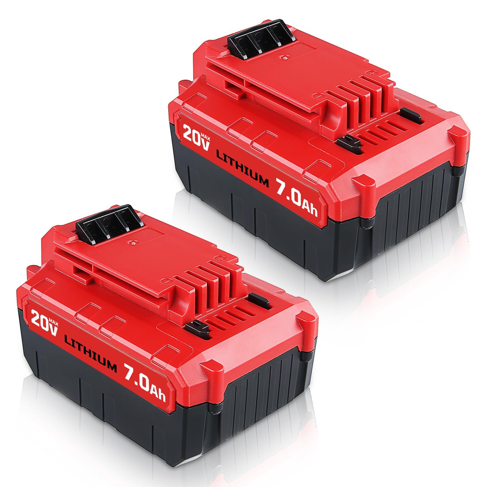 GROWFEAT 2Pack 20V 7.0Ah Replacement for Porter Cable 20V Battery Lithium-ion Battery PCC685L PCC680L PCC682L PCC685LP Compatible with Porter Cable