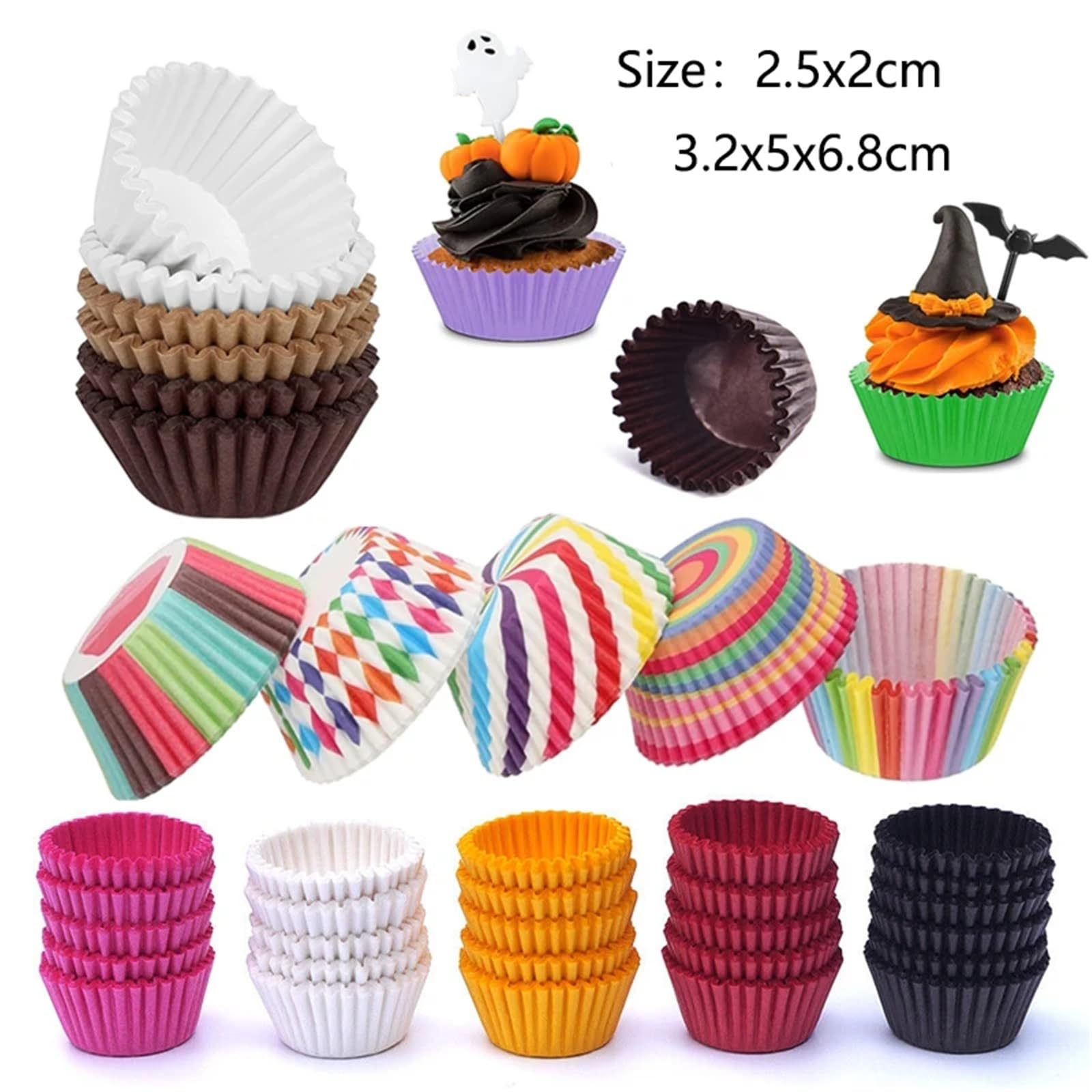 Gobelets en papier for gâteaux, Mini doublure de Cupcake, boîte à muffins cuisson, moules plateau, outils pâtisserie cuisine, 100/1000 pièces(Pink 1000pcs)