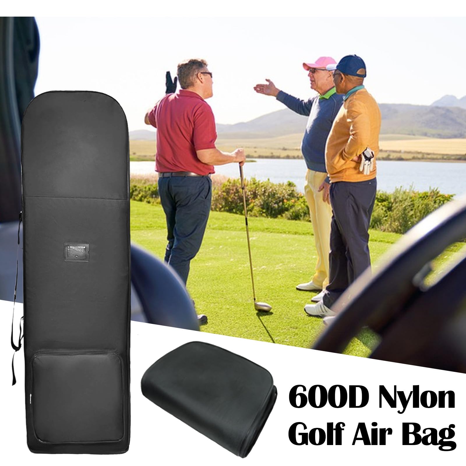 Sac De Club De Golf, Sacs De Voyage De Golf avec roulettes 600D Imperméable Housse De Pluie Anti-Poussière Protection Extérieure Rangement pour Club De Golf Housse De Rangement pour Voyage Et Vols