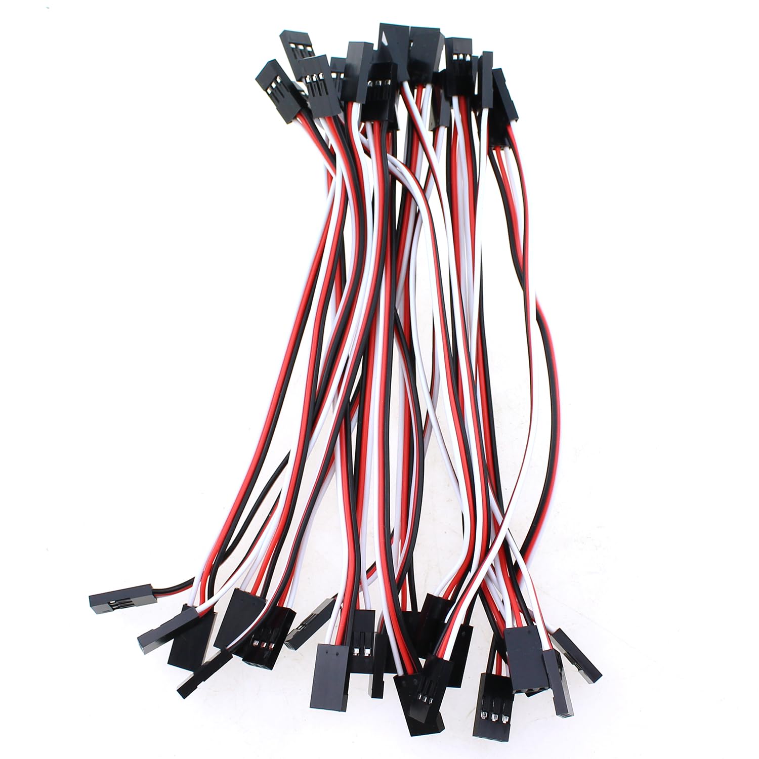 Maxmoral 20PCS 5.9 Inch 26awg 30 Cores Male to Male Lead Plug Servo Extension Cable for RC Model Aeroplanes