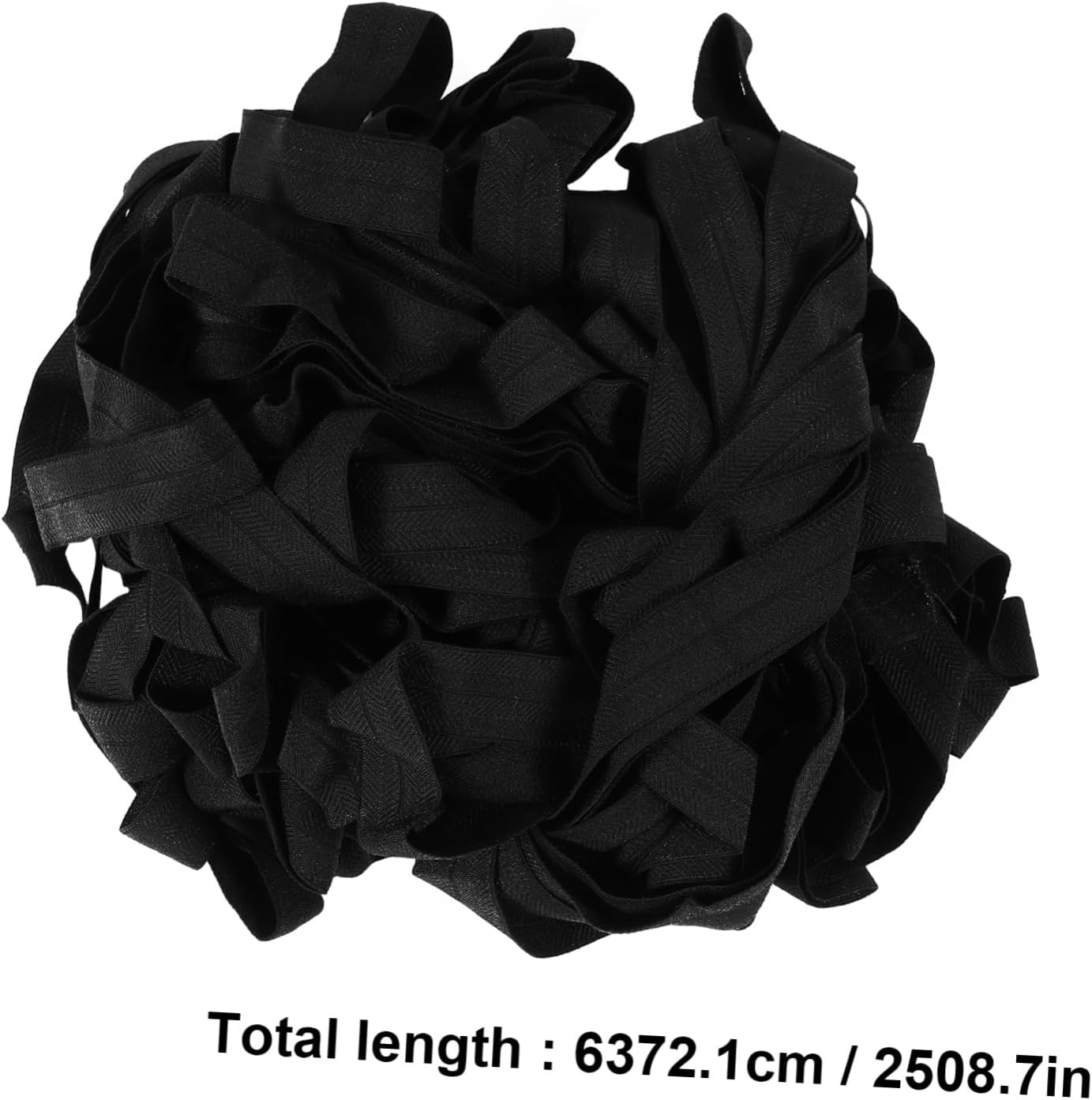 Black Cotton Bias Tape for Sewing, 70 Yards Continuous Bulk