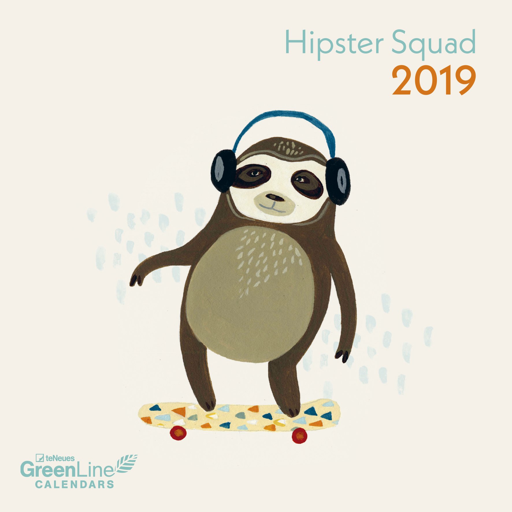 Mini-Broschürenkalender Hipster Squad 2019 GreenLine petit format mural