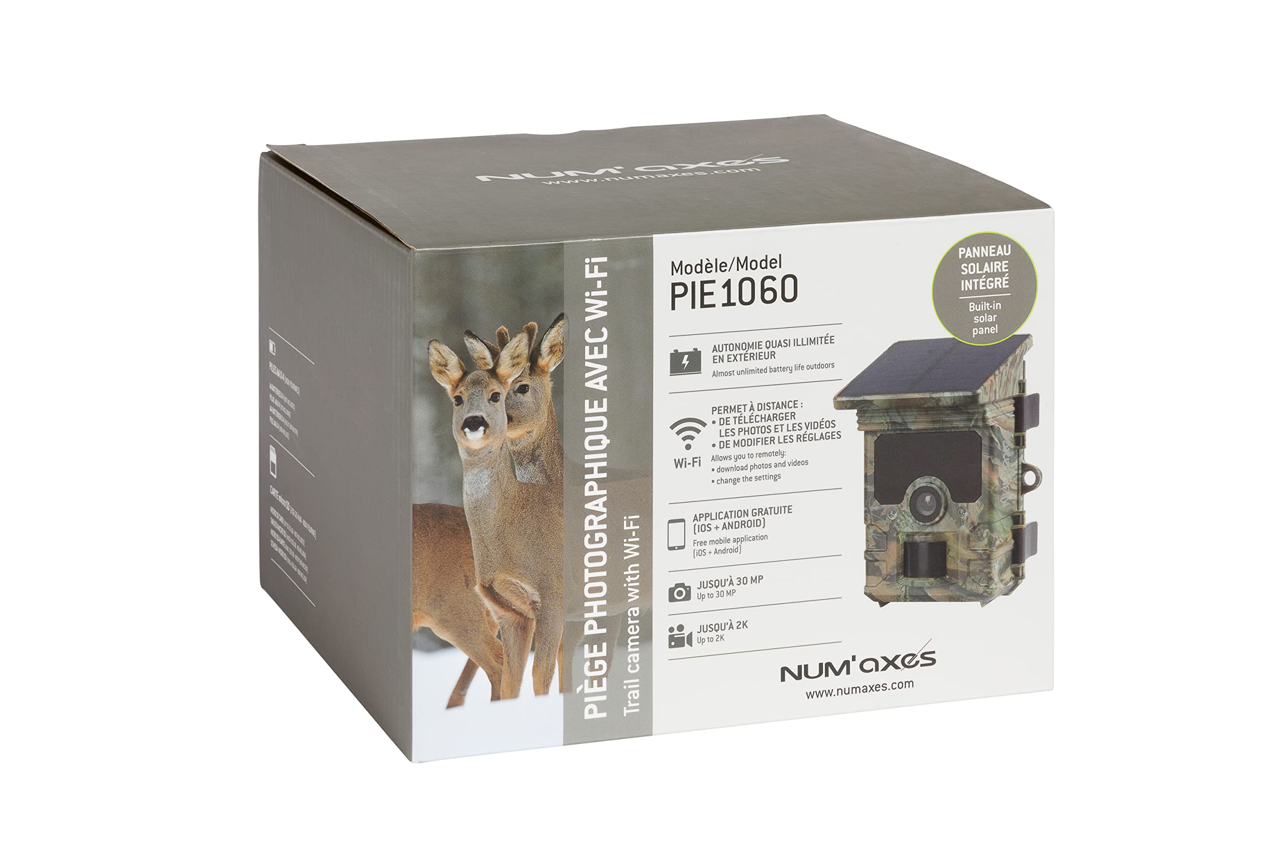 NUM'AXES - Pack Todo Incluido: Pieza fotográfica Exterior PIE1060 + Pilas + Tarjeta de Memoria