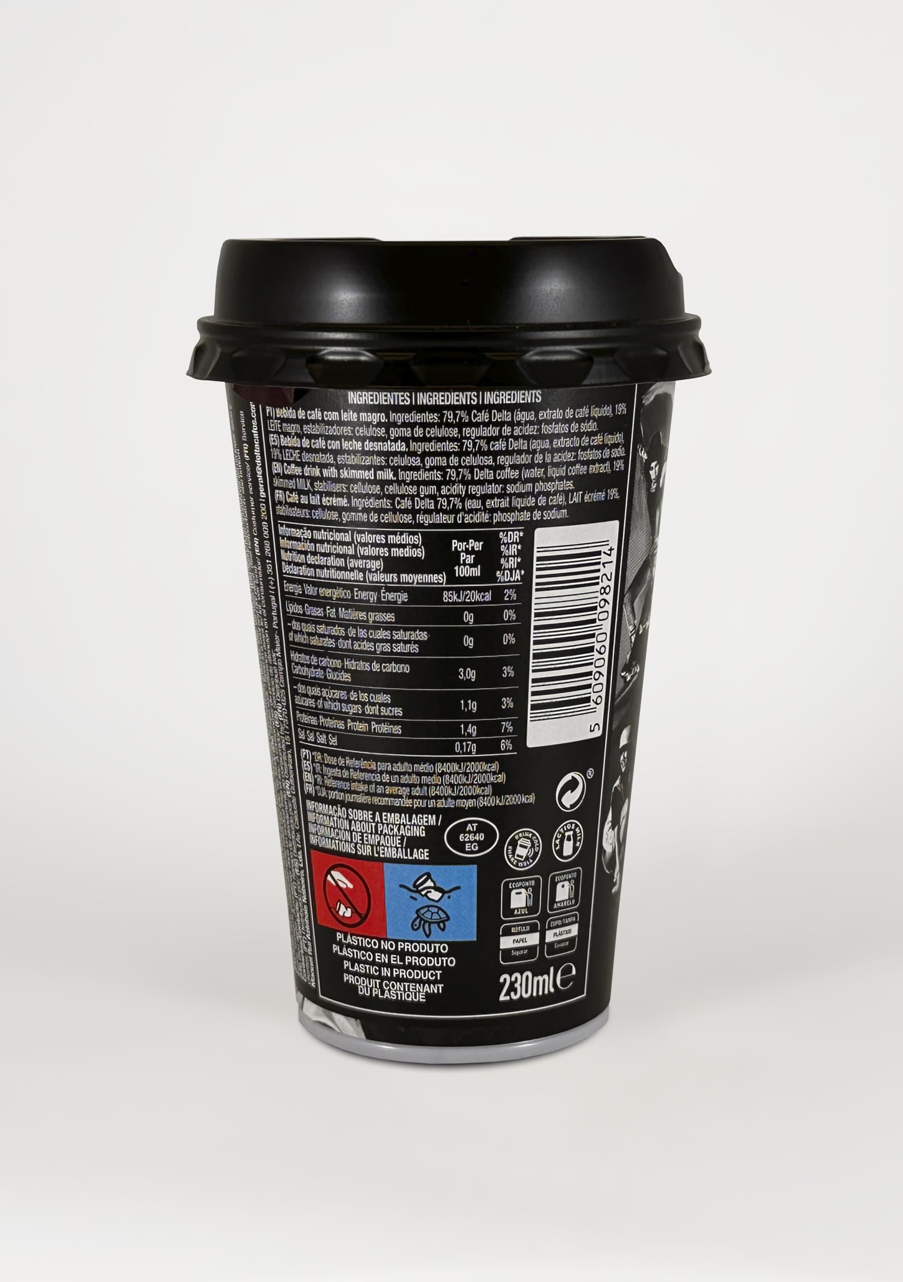 Go Chill Doble Espresso - Bebida de Café Lista para Beber - Elaborado con Leche, Agua, Azúcar y Extracto de Café - 230 ml