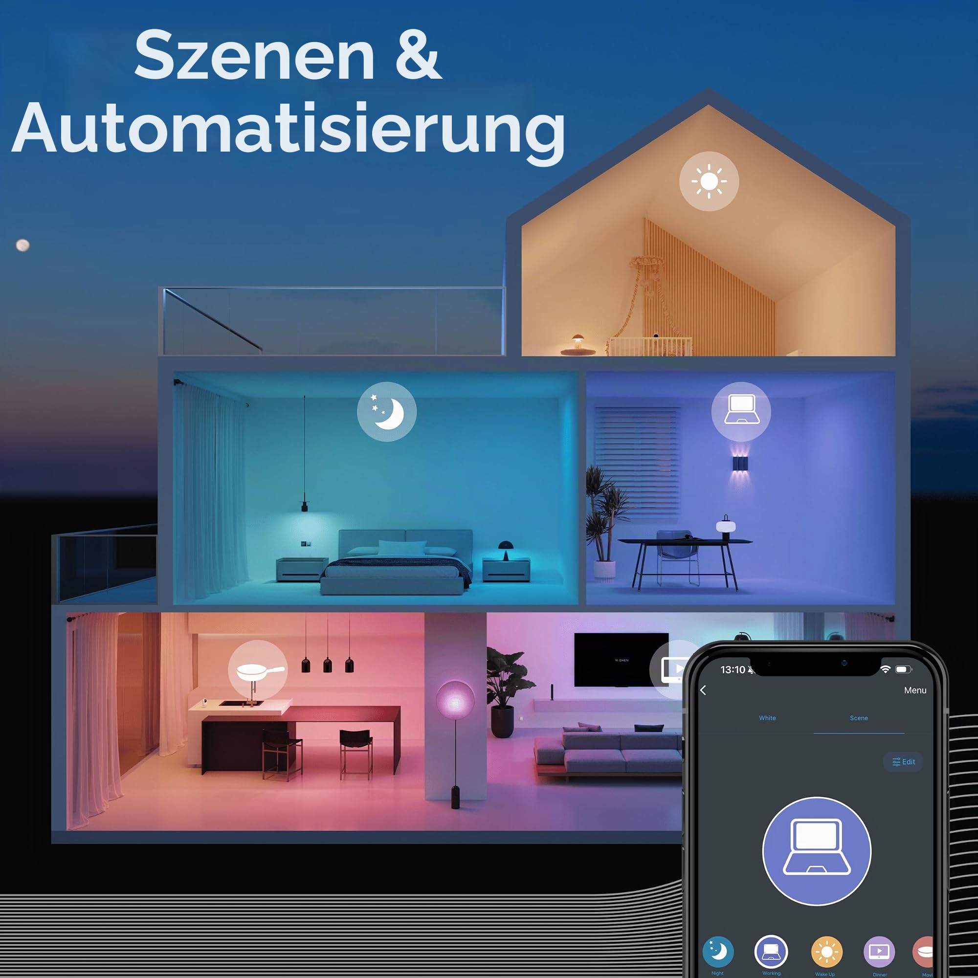 CALEX Smart LED Lampe, E27, G125, Titanium Filament, warmweißes Licht, dimmbar, WLAN App- & Sprachsteuerung, 3er Pack