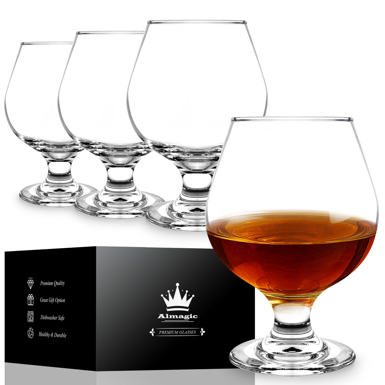 Brandy Snifter Glasses Set of 4-11 oz / 330 ml