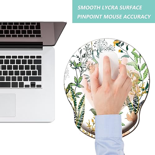 Miniatura 7 de Alfombrilla de mouse con soporte de muñeca, alfombrilla de mouse ergonómica con cojín de espuma viscoelástica para reposamuñecas, base de goma