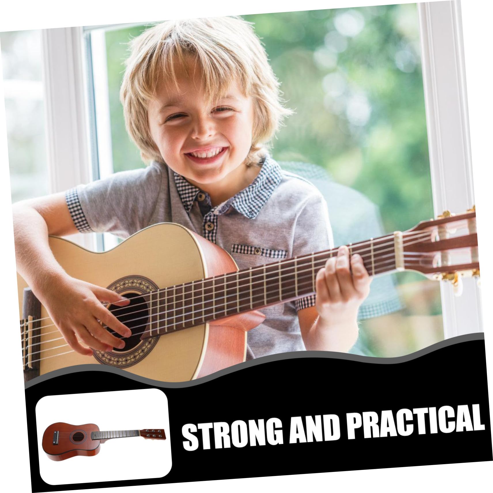 Guitarra de Madera Coffee 23 Pulgadas para Niños Principiantes