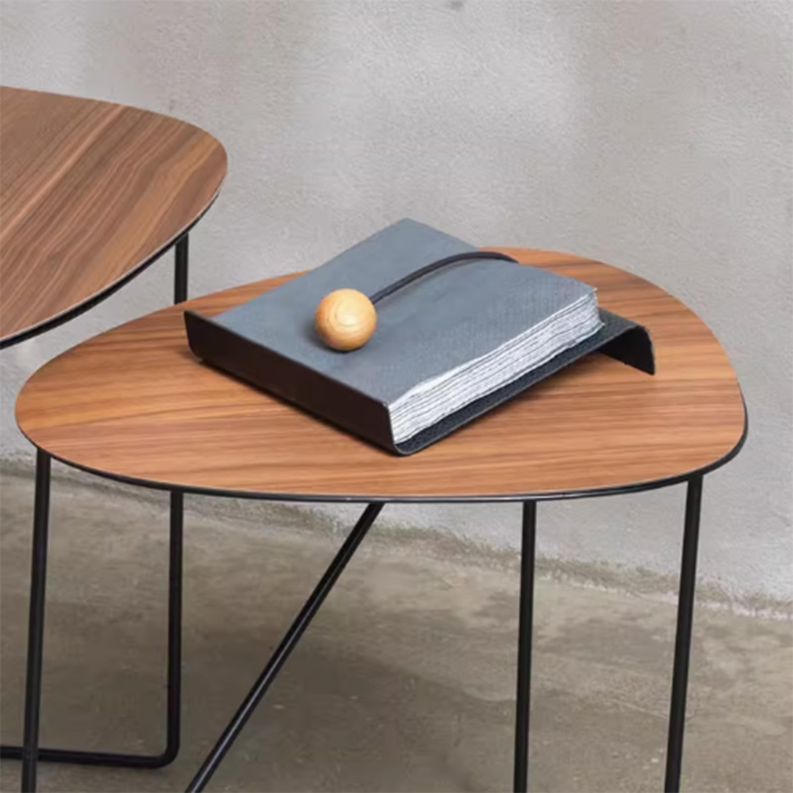 COYEUX Servilleteros Planos para mesas, dispensador de servilletas de Papel, Material: Metal, Cuero y Madera, para hoteles, restaurantes, cafeterías y hogares