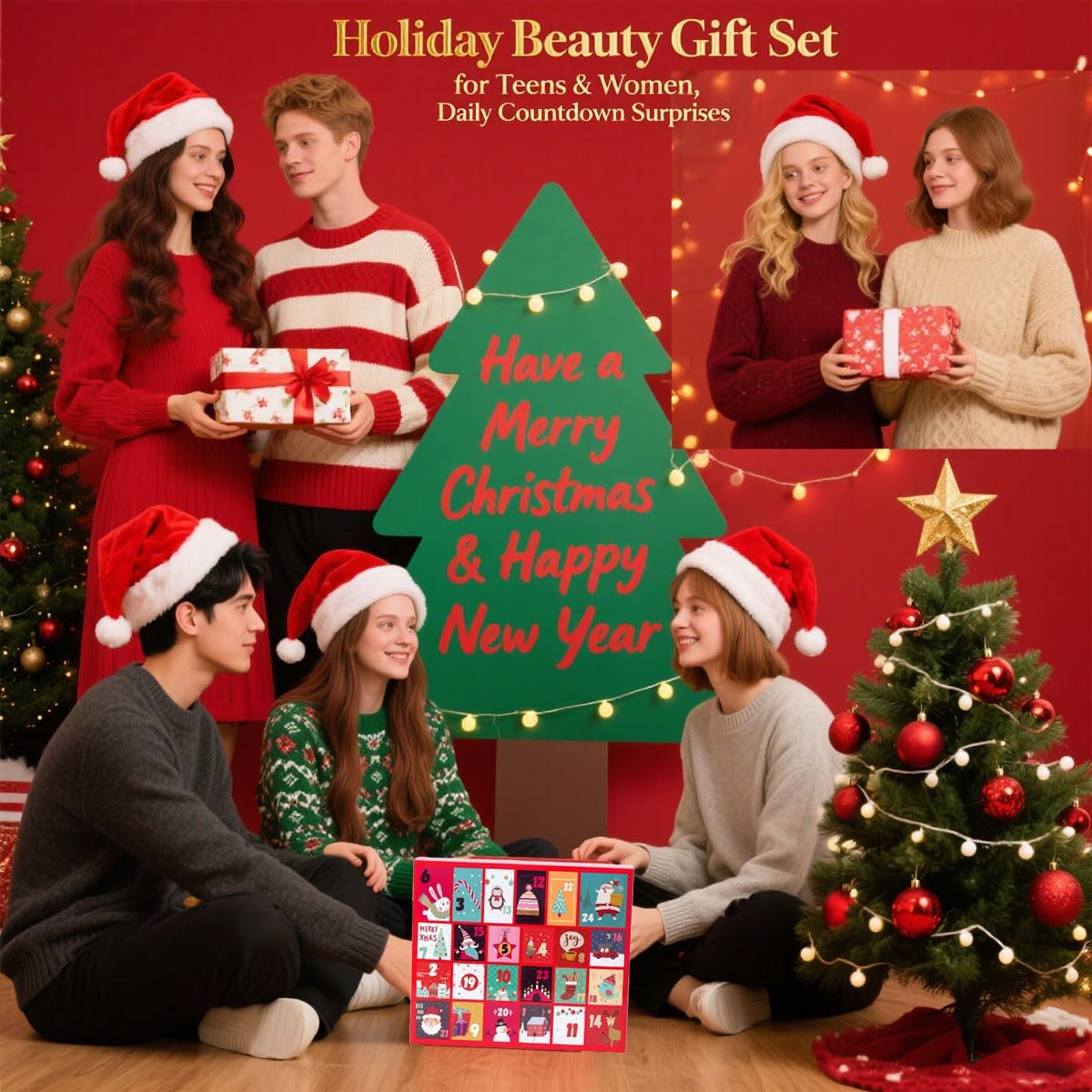 2025 Advent Calendar for Teen Girls Adult Women 24 Days Christmas Countdown Calendar, Beauty Jewelry Bath Self Care Christmas Gifts for Mom Wife - Image 3