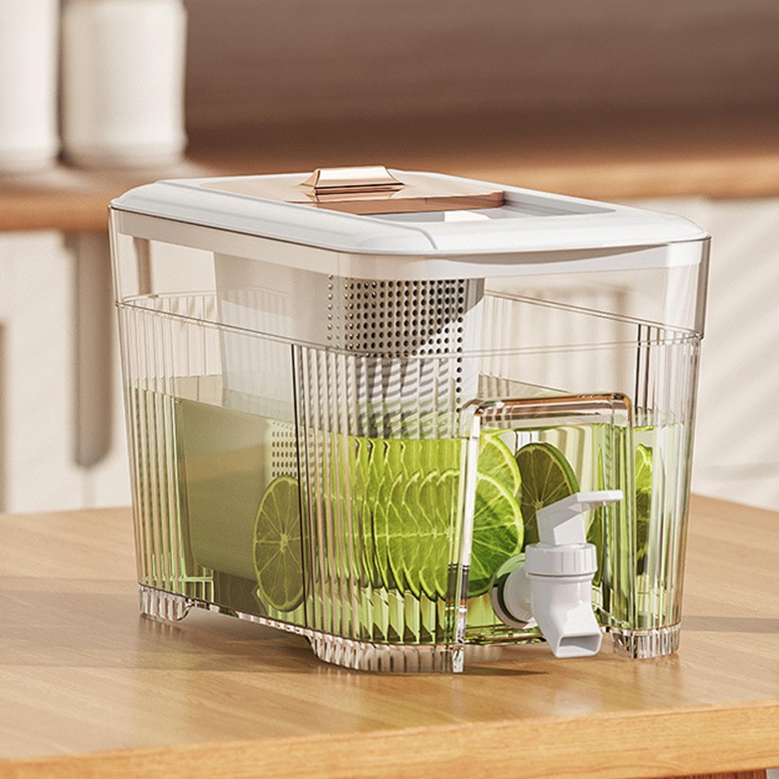 Dispensador De Bebidas con Grifo, 6L Dispensador De Agua para Frigorífico, Dispensadors De Limonada Recargable, Reutilizable Recipiente De Agua Frigorífico, Dispensadors De Jugos para Jugos, Bebidas