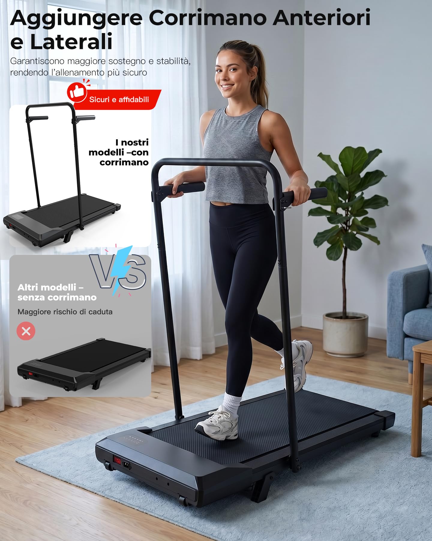 Superun Tapis Roulant Salvaspazio Pieghevole con Inclinazione 6% | Tapis Roulant Elettrico Pieghevole Mini Walking Pad Massima di 136 kg,Schermo LED, Telecomando, Controllo tramite APP