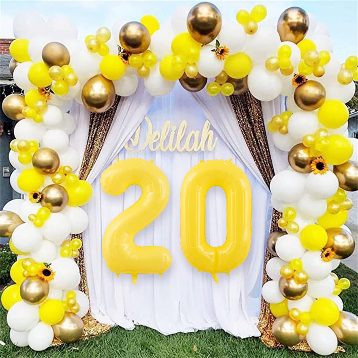 Pastel Balloon Wreath Kit, Yellow & Pink - 100 Latex Balloons, Decorating Strip, DIY For Baby Shower, Wedding