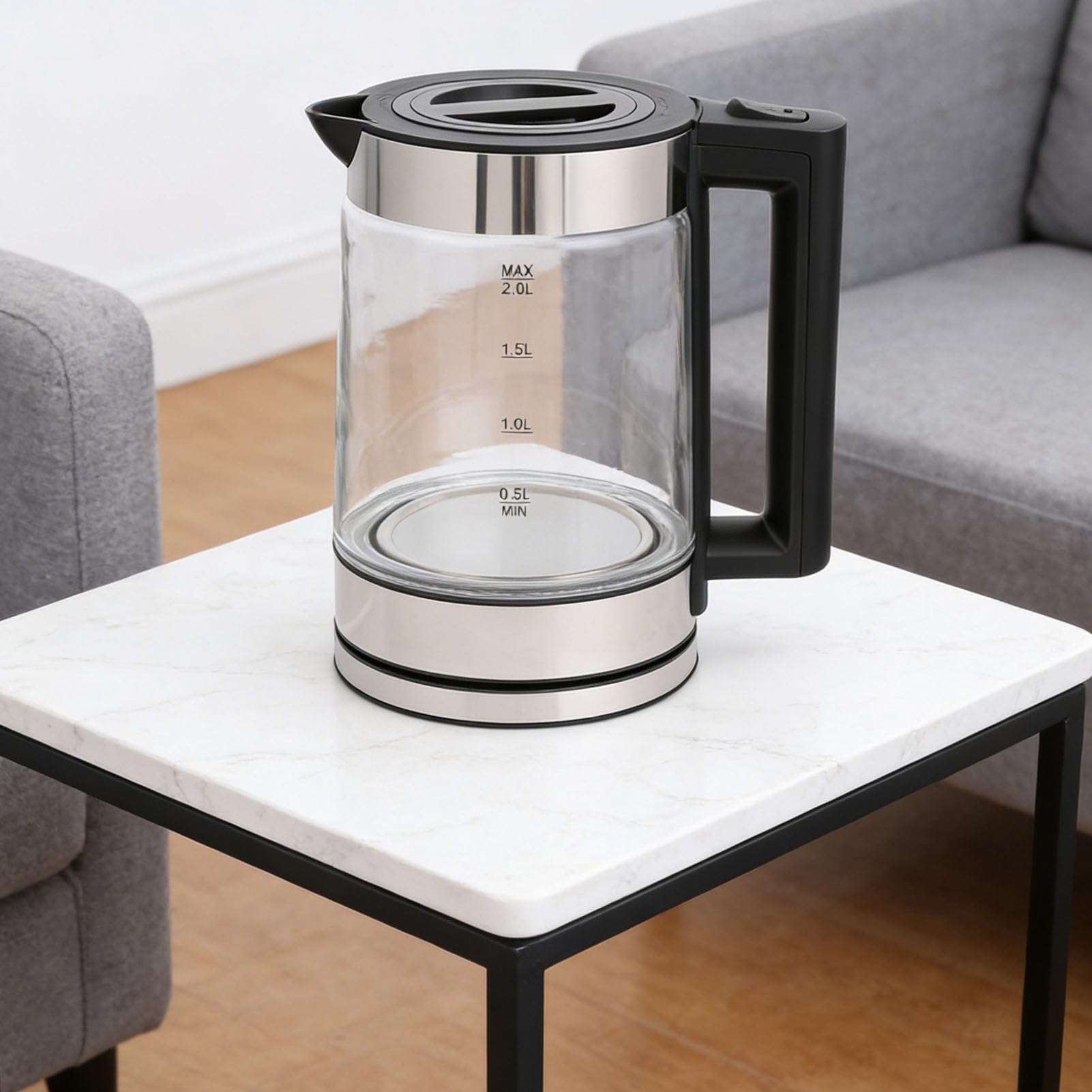 Dpofirs Hervidor Eléctrico con Infusor de té, Hervidor de té Turco, Tetera Eléctrica de Doble Olla, Ebullición Rápida (EU)