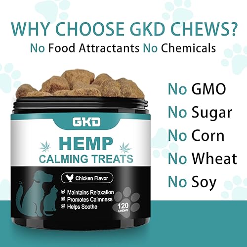 Miniatura 6 de Golosinas calmantes de cáñamo para perros para aliviar la ansiedad 100  dorado proporción de ingredientes naturales golosinas calmantes para perros