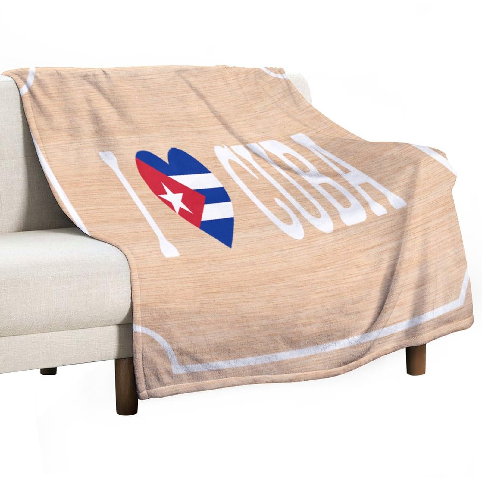 Couverture Cuba en flanelle 101x127 cm plaid chaud léger