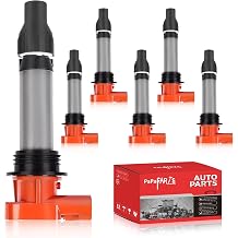 PAPAPARTS Set of 6 Ignition Coil Pack UF569 Compatible with Chevy Malibu Impala Camaro Equinox Cadillac SRX ATS CTS XTS Buick Enclave Pontiac Torrent Saab GMC Terrain Acadia Suzuki Saturn