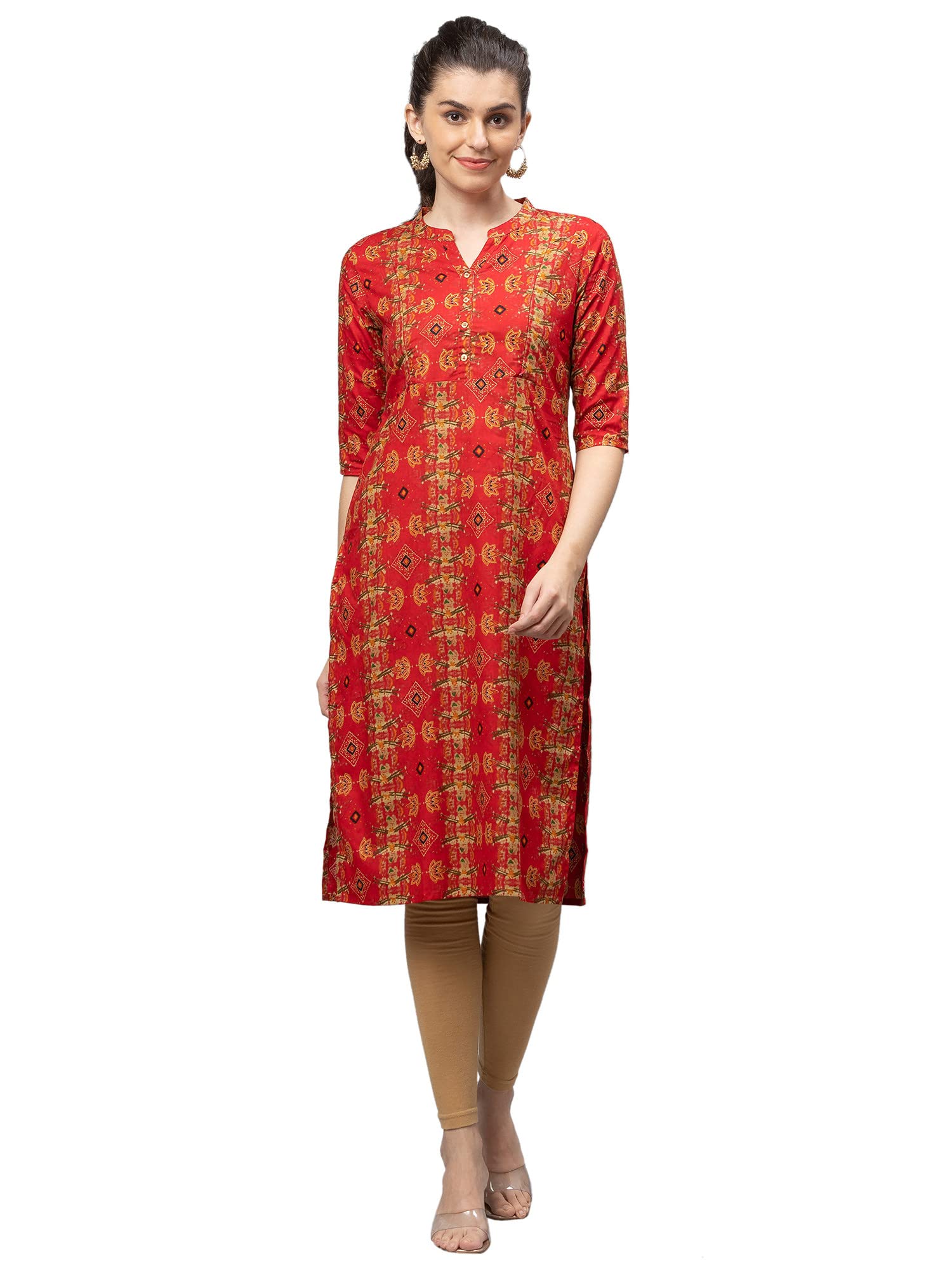 AV2 Womens Maternity Feeding Nursing/Easy Feeding/Breastfeeding Kurti/Kurta/Dress with Zippers for Pre & Post Pregnancy Navy 5123