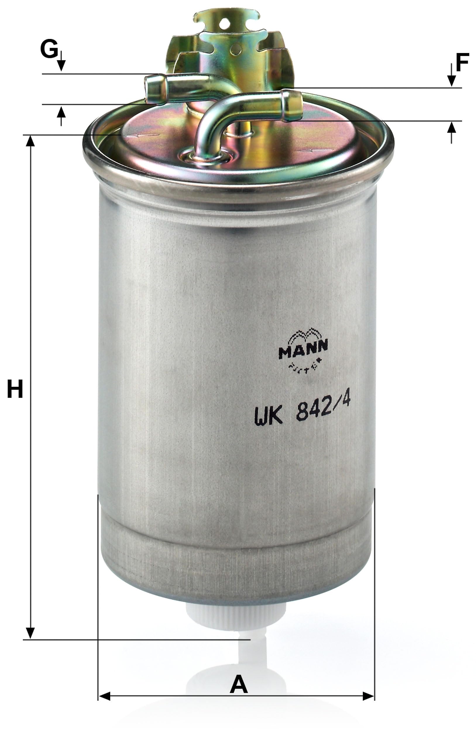 MANN-FILTER, WK 842/4 Filtre à carburant | Pour Voitures particulières, Protection système carburant, Protection injecteurs, Carburant propre, Qualité d’origine OE