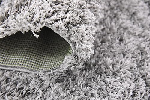 Miniatura 18 de Unique Loom Solid Shag Collection - Alfombra rectangular (4 pies 1 pulgada x 6 pies 1 pulgada, color gris nube)