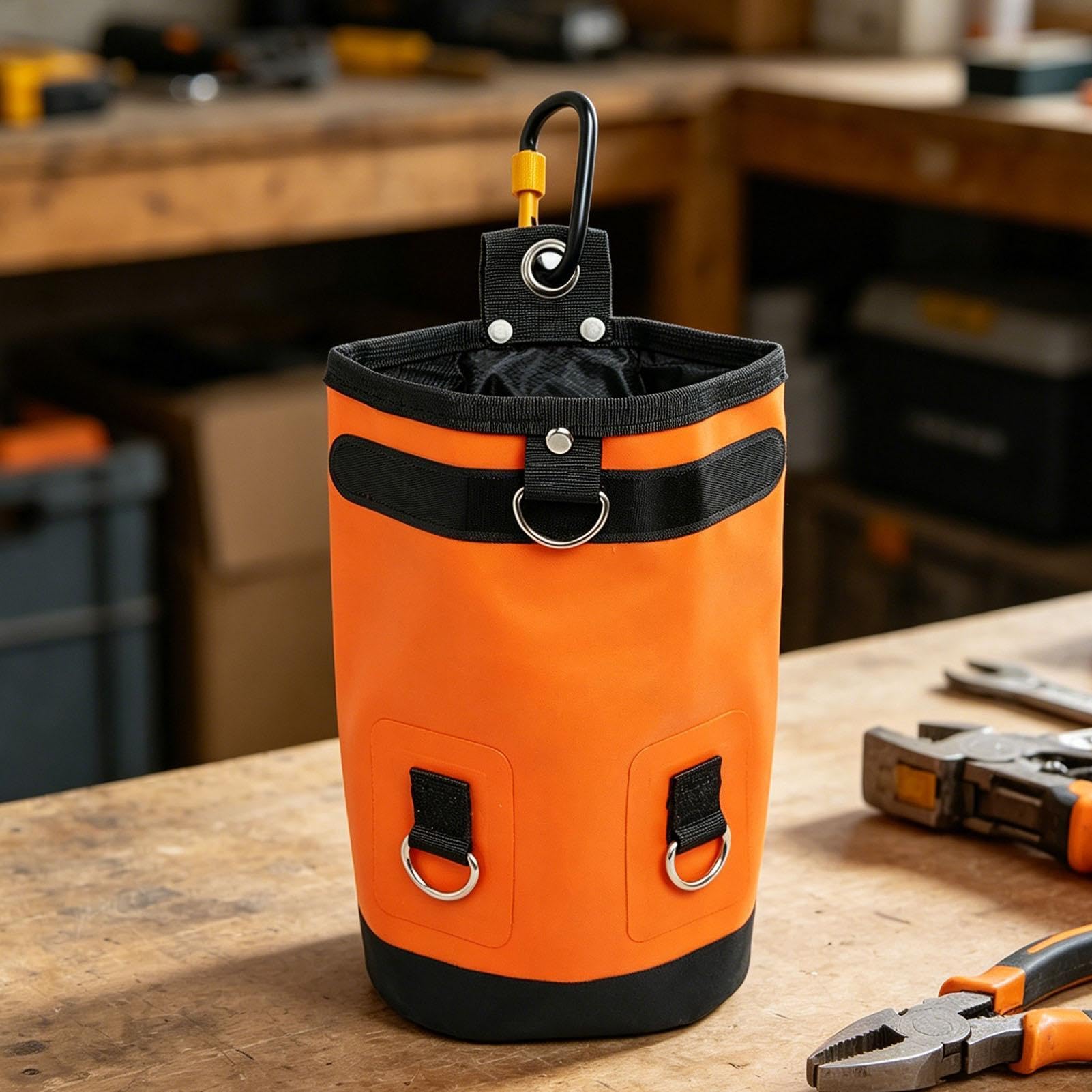 Bolsa de herramientas con clip para cinturón, riñonera resistente a