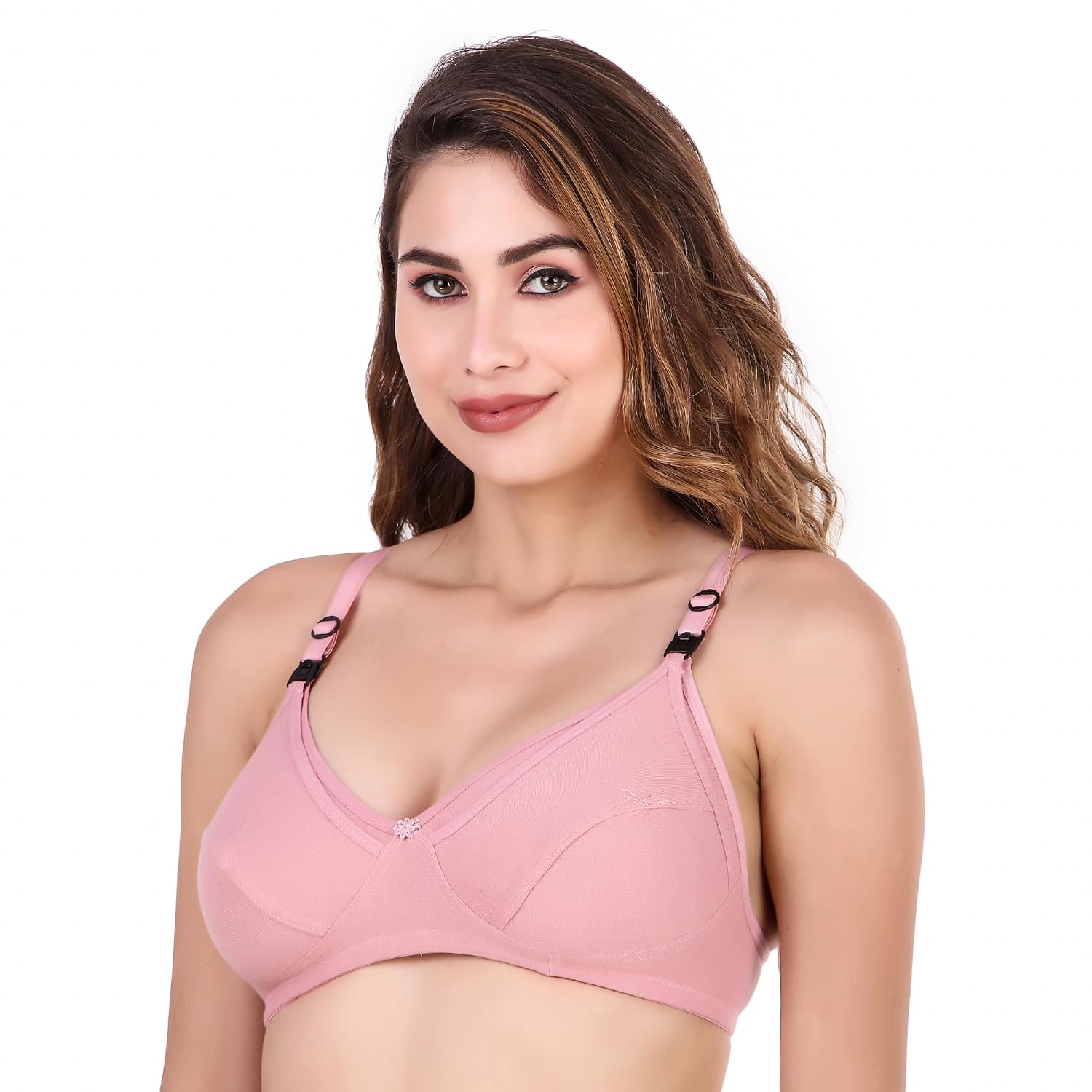 HAVENHUES Women Maternity Feeding Bra | Non-Padded Non-Wired Nursing Bra for Breastfeeding | Cotton Blend Mother Care Bra ...