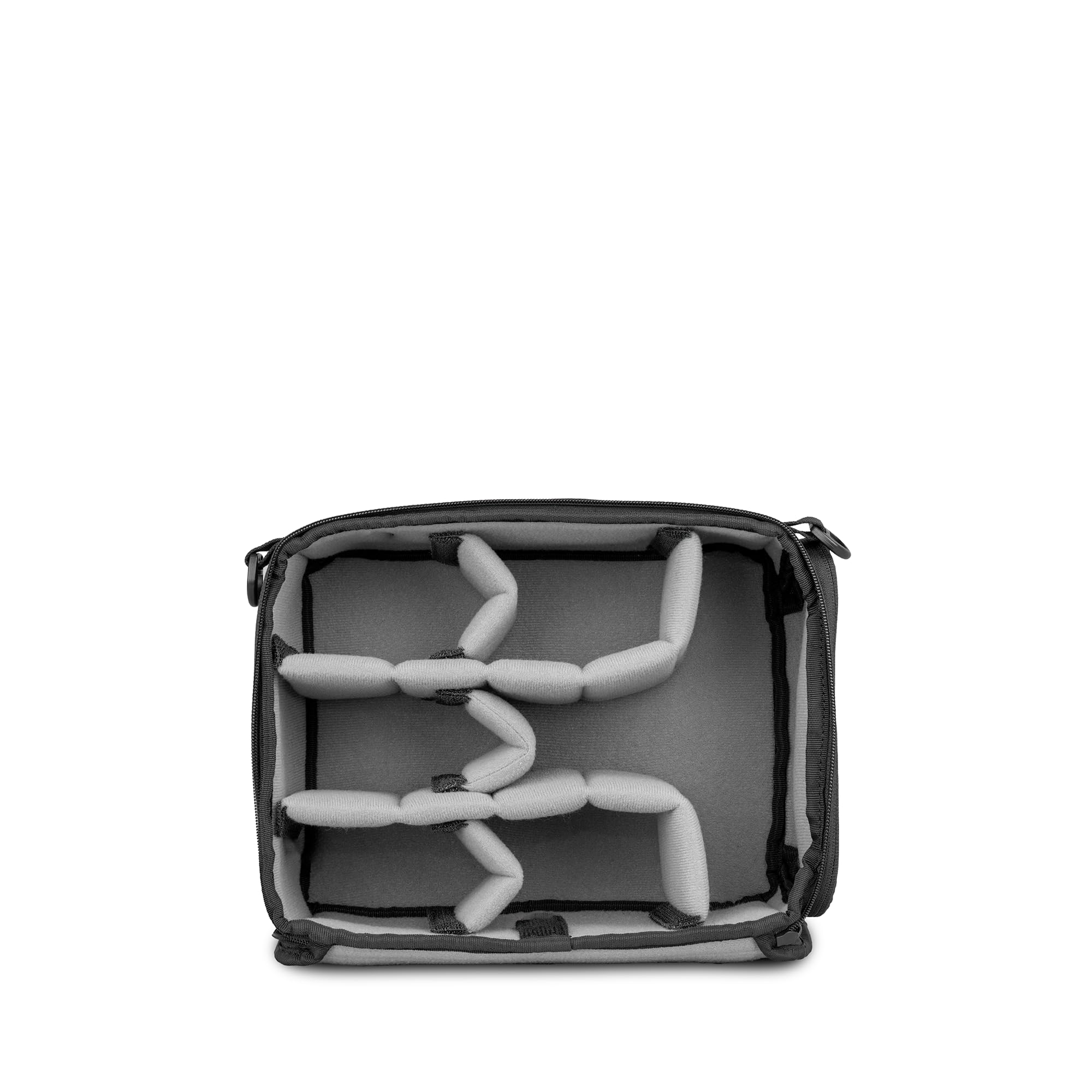 WANDRD Kamera-Würfel: Wetterbeständiger Kamera-Organizer mit weicher grauer Innenseite, modularen Trennwänden und schnellem seitlichem Zugriff, Schwarz , Essential V2, Kamera-Würfel