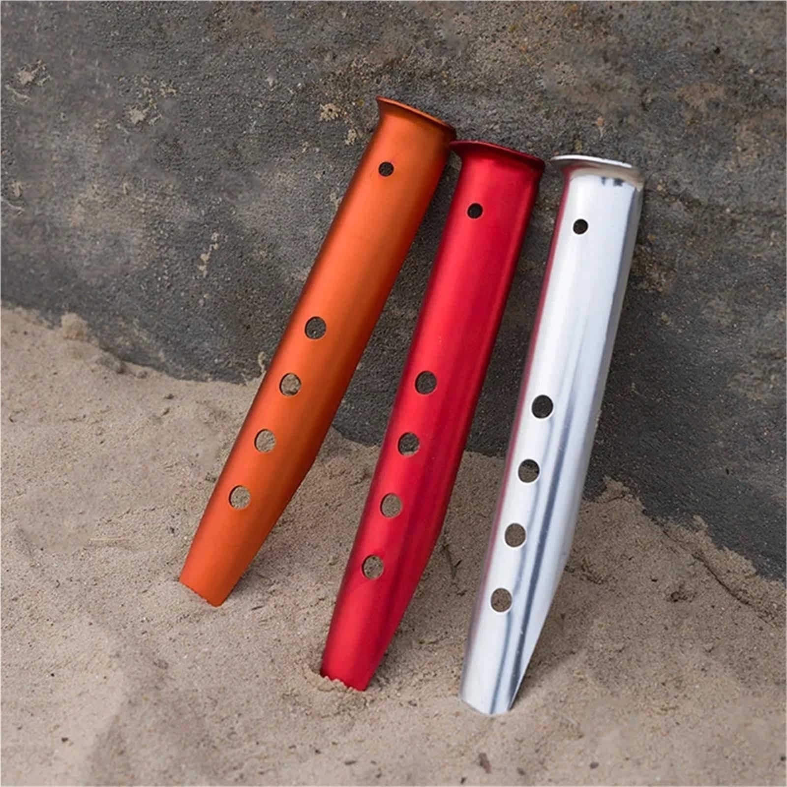 10 pezzi da 31 cm in alluminio a forma di U, chiodi for tende, picchetti neve, sabbia for campeggio all'aperto, escursionismo, spiaggia, terreno, accessori for(Blue)