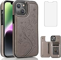 Vista 7 de Asuwish Funda compatible con iPhone 15 de 6.1 pulgadas con protector de pantalla de vidrio templado y tarjetero con soporte para tarjetero, soporte