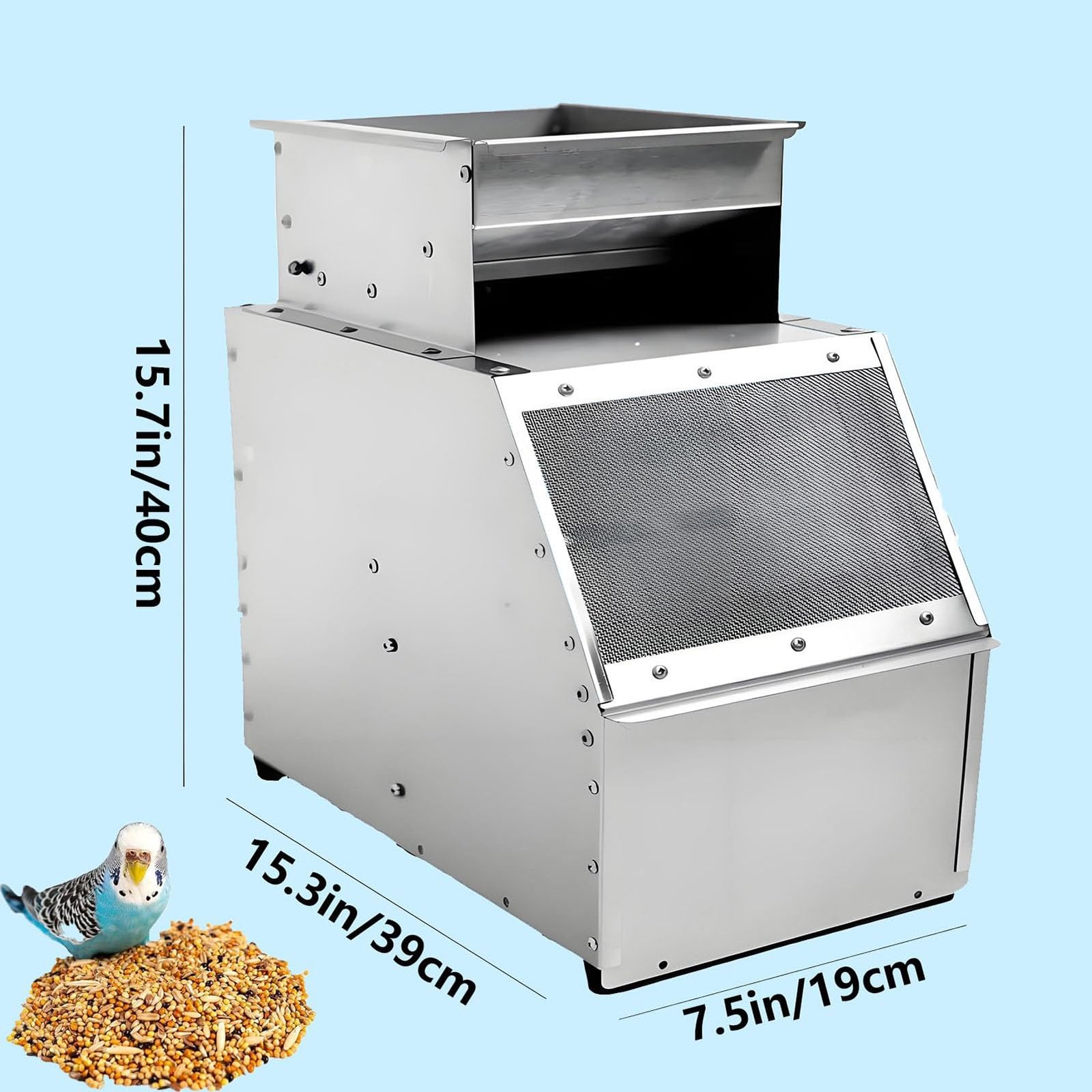 Rozdzielacz Karmy Dla Ptaków Regulowaną Prędkością Wentylatora do Prosa | Maszyna do przesiewania zbóż Maszyna do przesiewania ziarna 30 ~ 40 kg / h do nasion prosa, nasion melona i ziaren mieszanych