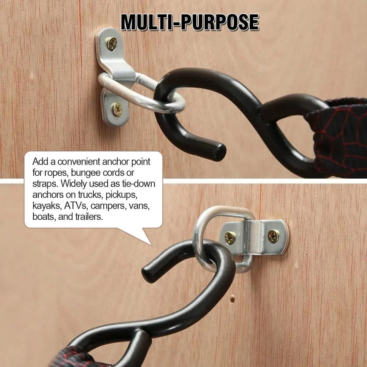 8PCS D Ring Tie Down Rings, Load Anchor Trailer Lashing Ring - View #4