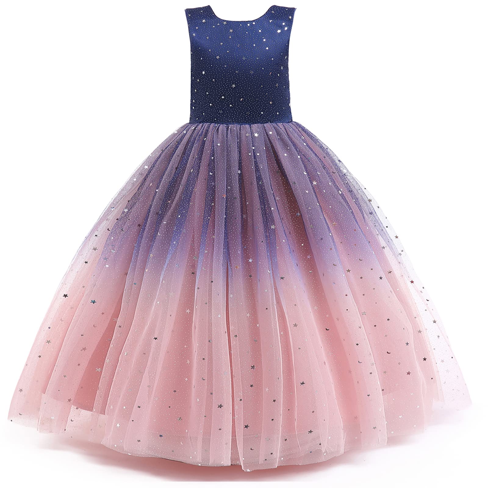 DoragirlFlower Girls Tulle Dress Bridesmaid Sparkle Wedding Pageant Dresses Princess Birthday Party