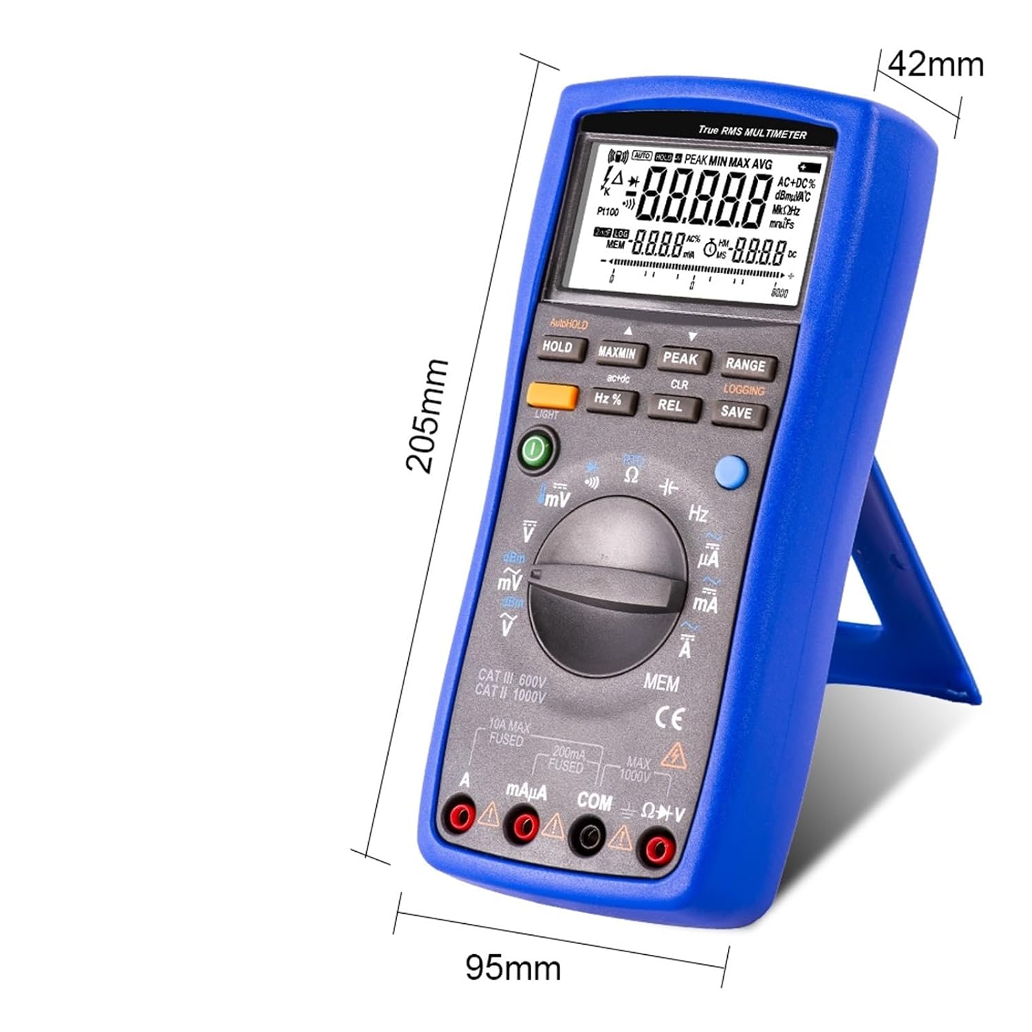 98A+ Handheld Smart Digital Multimeter Backlight Portable AC/DC Ammeter Voltmeter Ohm Voltage Tester Meter Multimetro