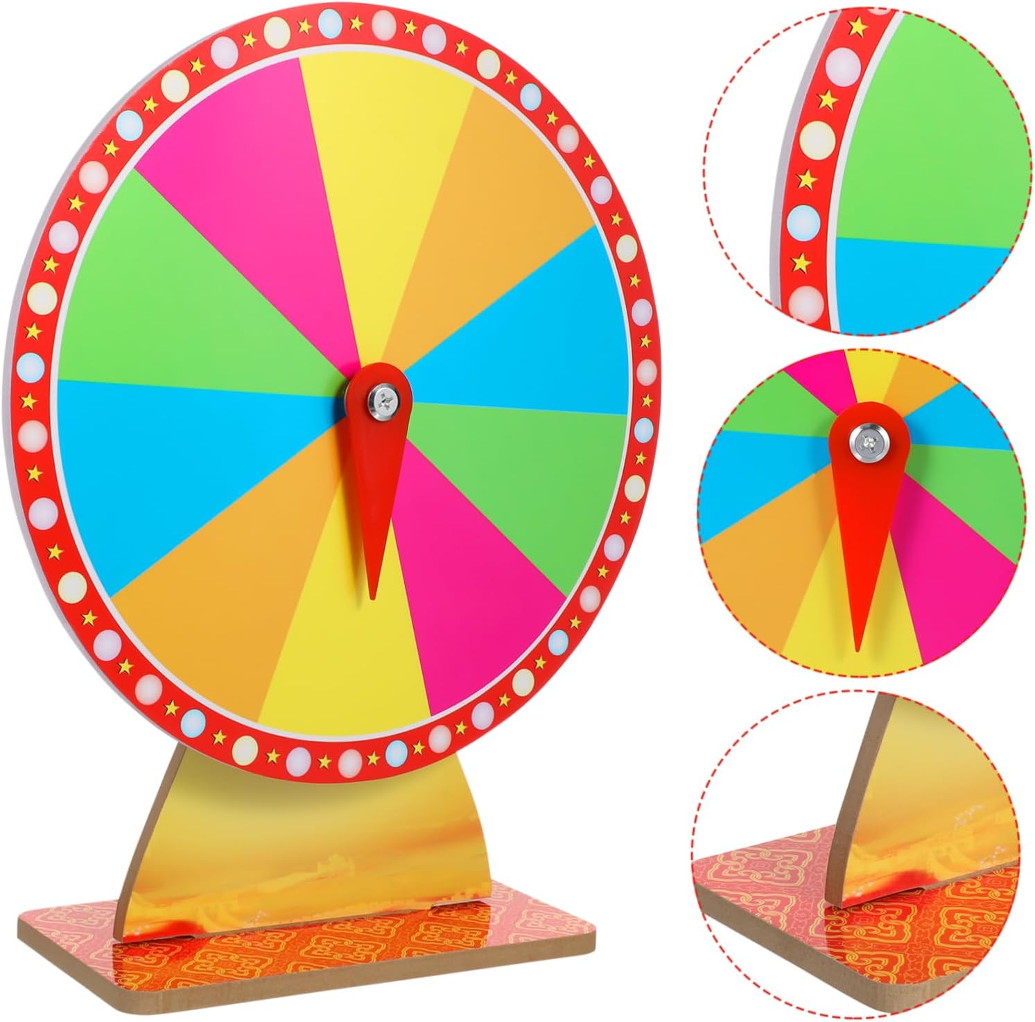 LIFKOME Portable Roulette Wheel Wheel Stand Fortune Game for Adults Party Prop Carnival Game