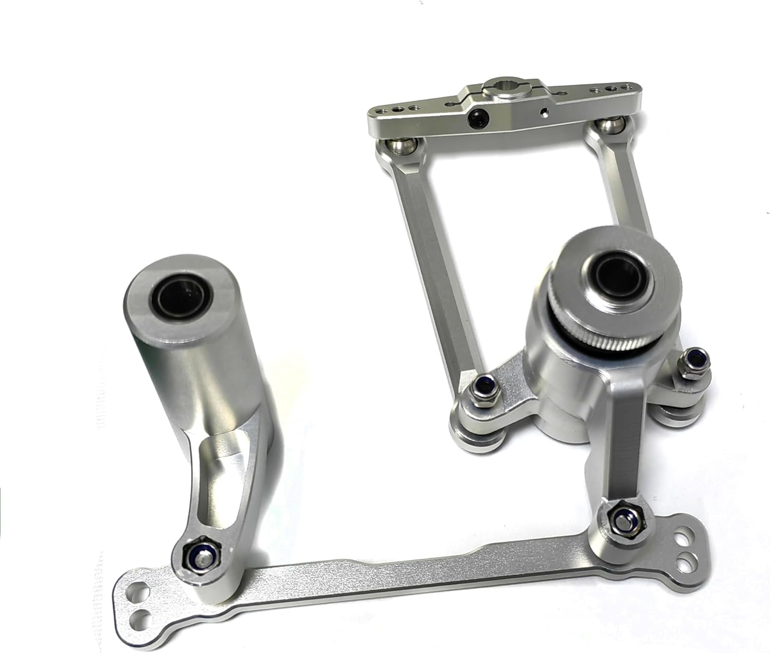 CNC Alu7075 Servo Steering Bell Crank Kit for Losi DBXL E2.0 1/5 (Silver)
