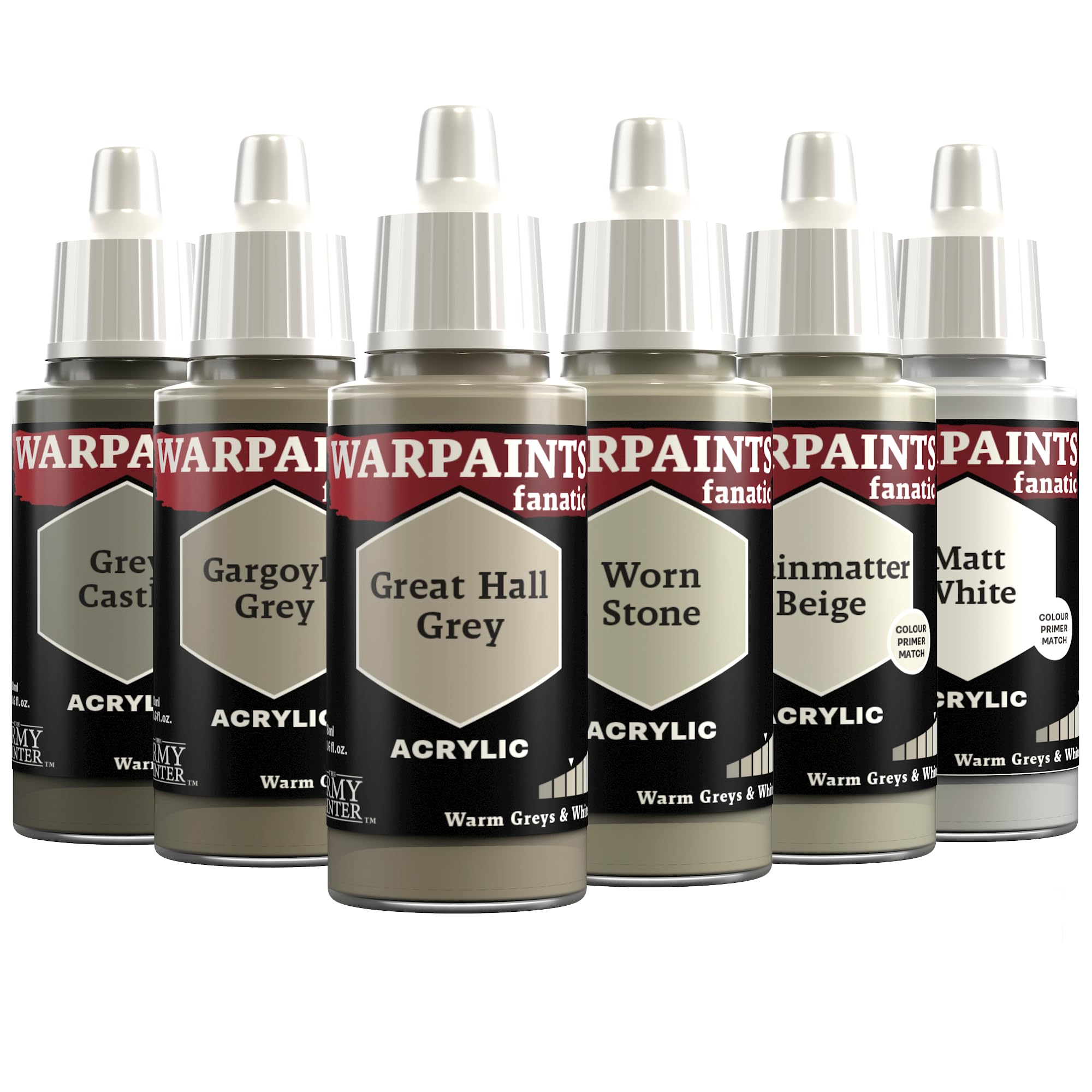 The Army Painter Warpaints Fanatic Flexible Triad Warm Greys & White 6x18 ml Colori Acrilici per Miniature