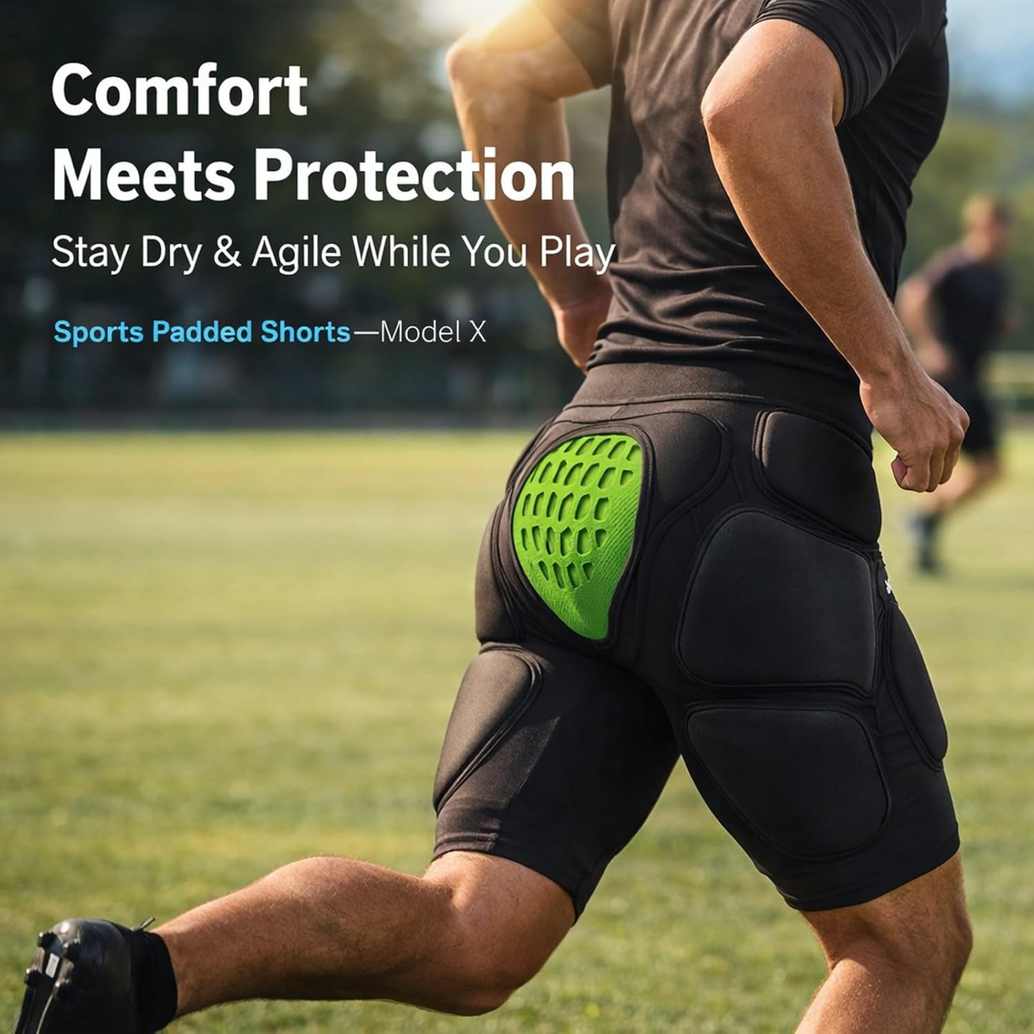 Womens Body Armor Padded Shorts, High - Impact EVA Crash Pants with Breathable Lycra, Multiple Sizes - Protective Hip and Tailbone Gear, Durable Comfort for Skating and Snowboard