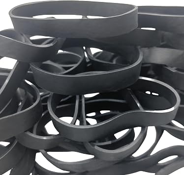 Thick Rubber Bands Heavy Duty - Black Wide Strong Elastic Industrial Tactical Rubber Bands with UV Heat Cold Resistant for Survival Camping #74