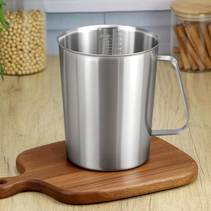 Vaso medidor de acero inoxidable QWORK 64 oz / 2 L miniatura 2