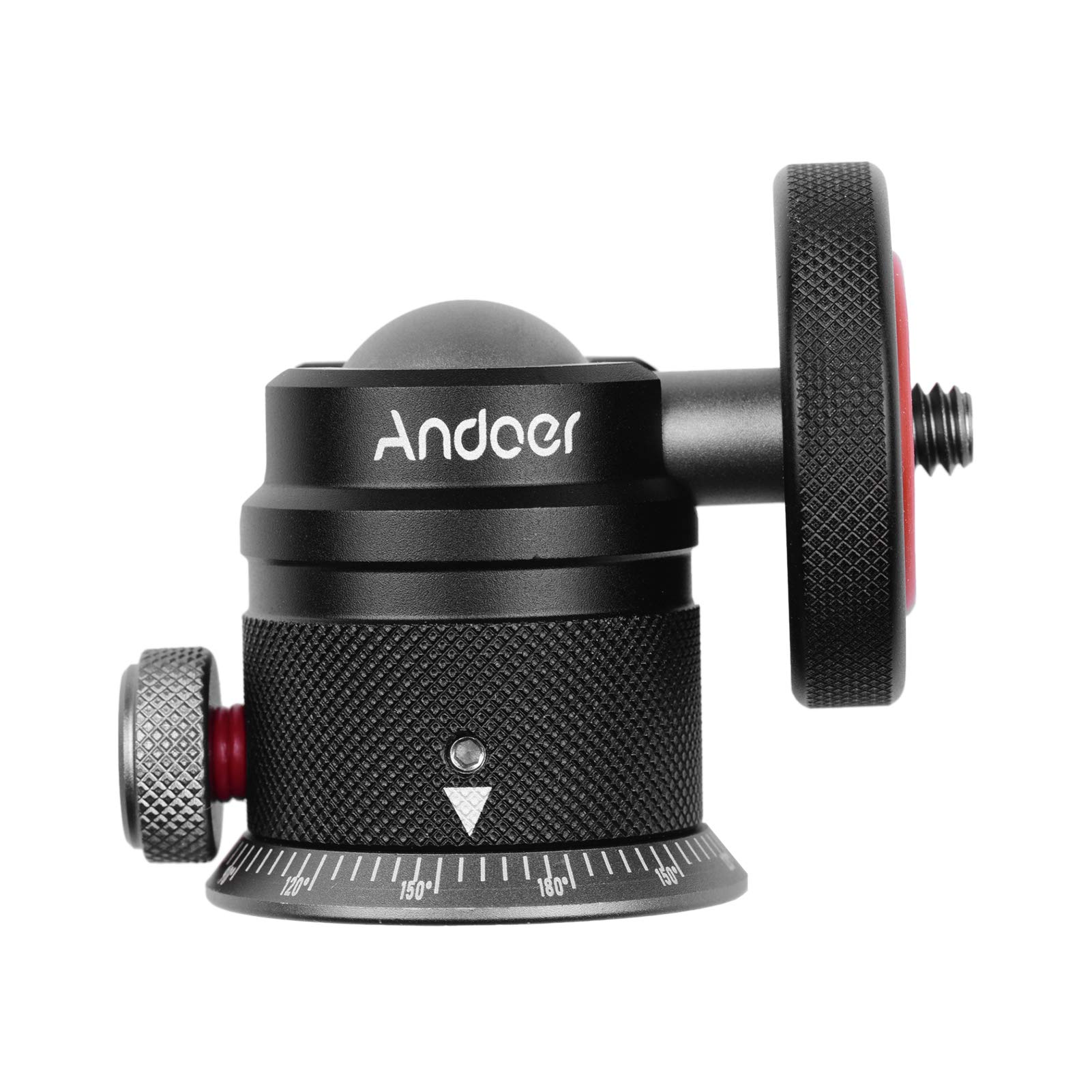VGOL Kogelkop-converter, 17 mm, 1/4 inch schroefkop/schroefdraad voor auto-monitorpad, GPS, mobiele telefoon, kogelhouder, camerahouder, 360°- panorama-fotografie-kogelkop