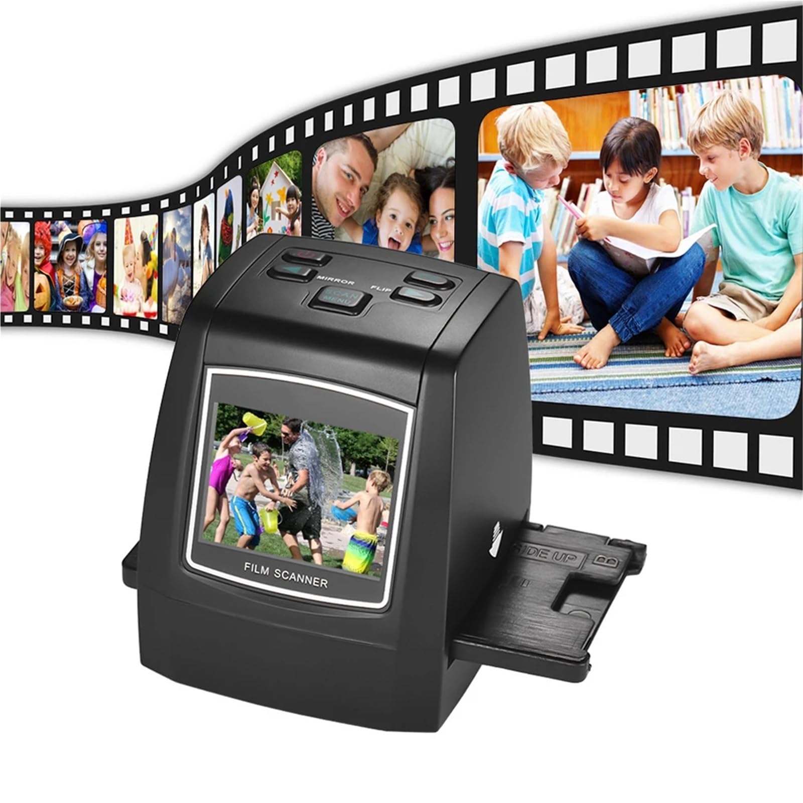 Escáner Portátil, Escáner De Película 14 MP/22 MP Que Convierte Negativos Diapositivas Monocromáticas A Color 35 Mm/135 Mm/126 Mm/110 Mm En Imágenes Digitales