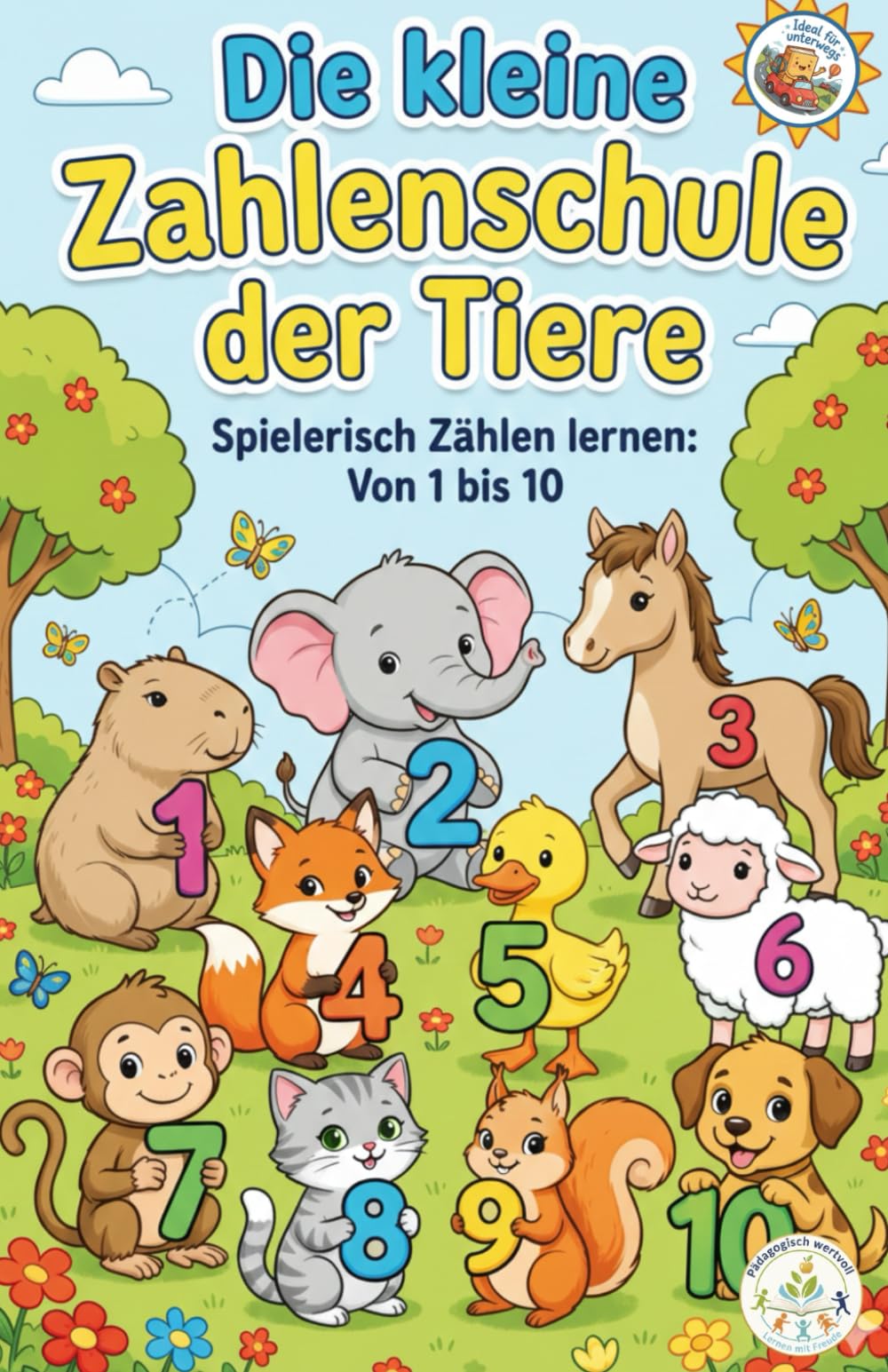 Die kleine Zahlenschule der Tiere: Spielerisch Zählen lernen: Von 1 bis 10