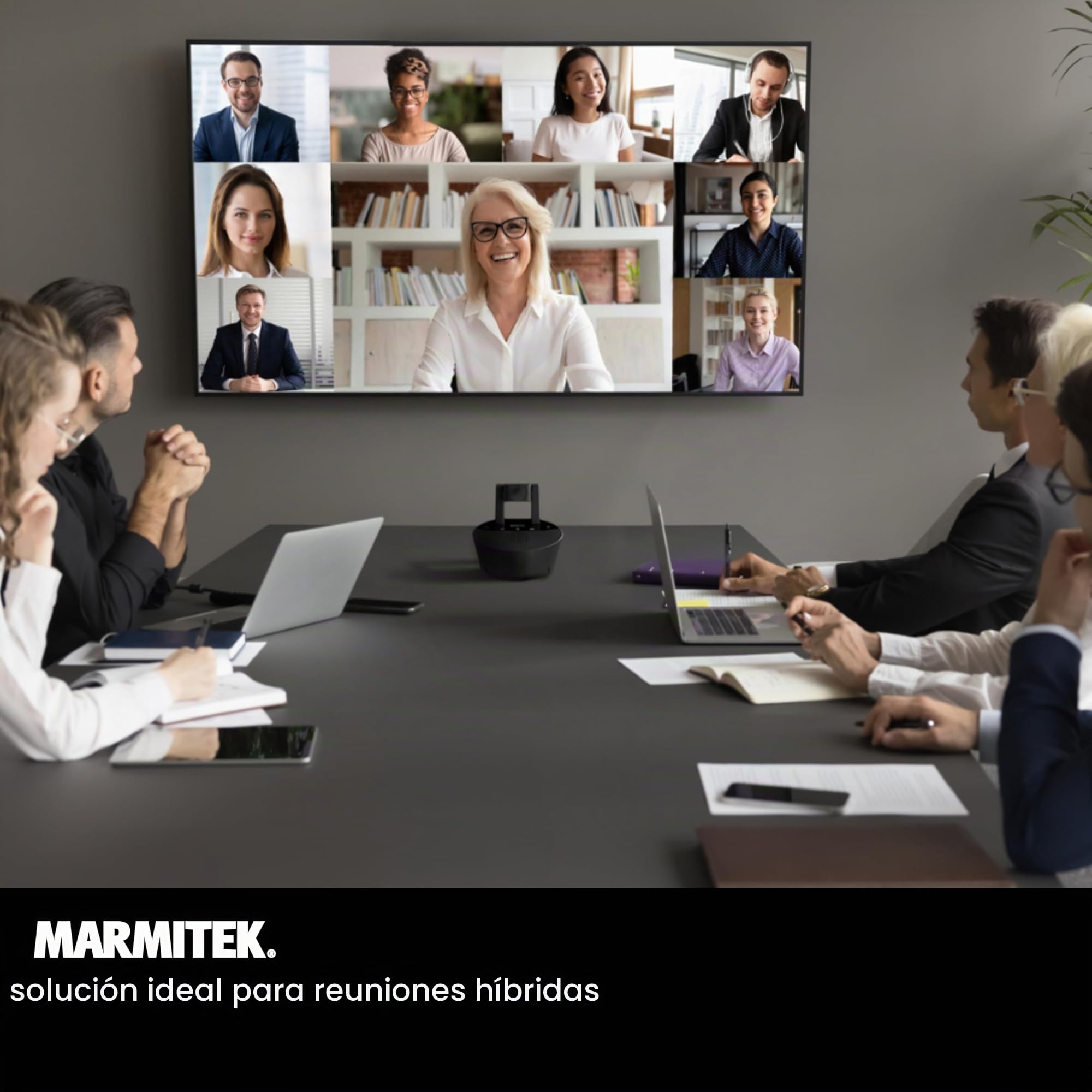 Marmitek CAM 4K Pro - Cámara de Conferencia 4K para reuniones híbridas