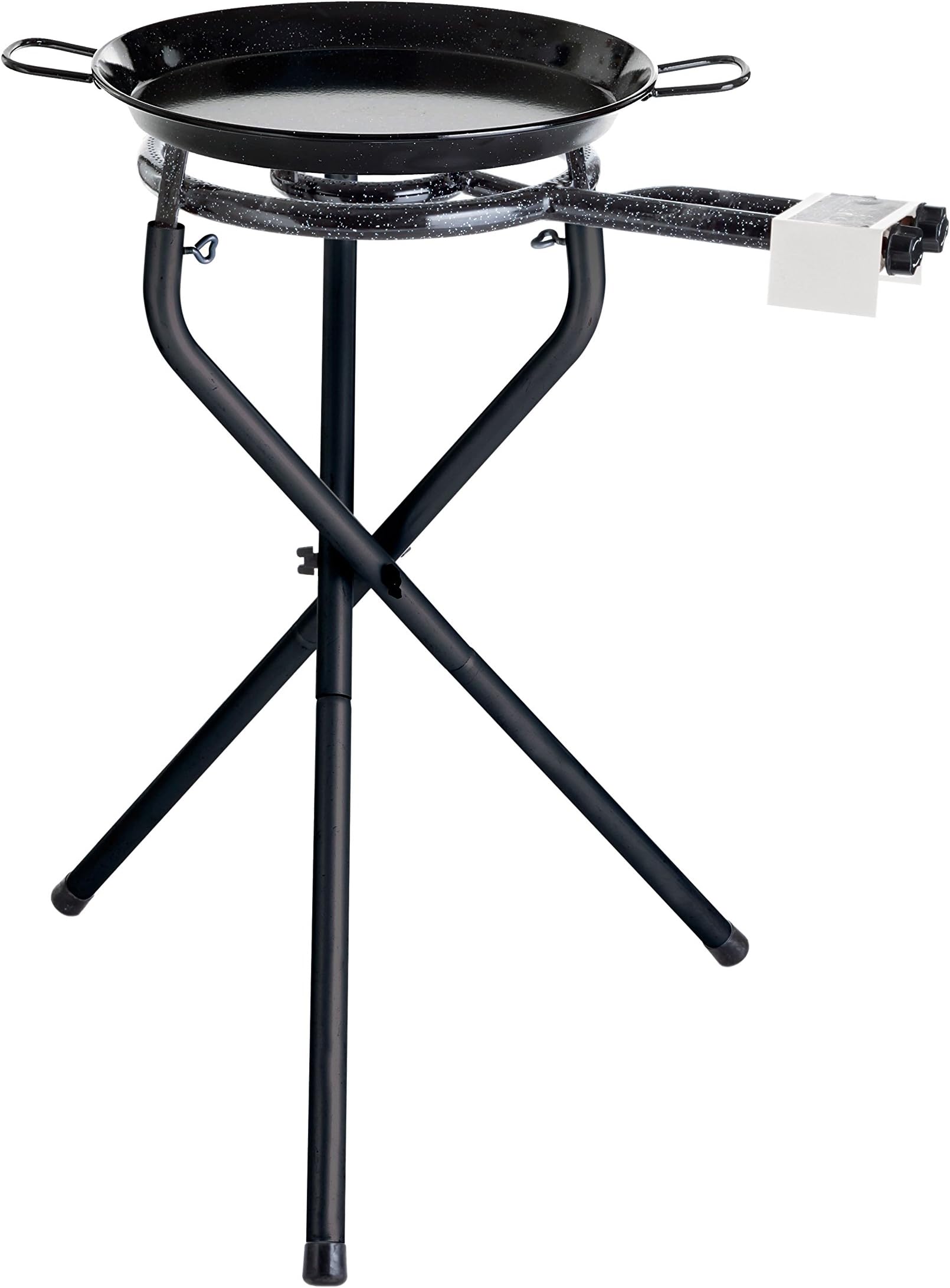 'Muy bien' Portable Rotisserie Kit for Paella Grilling BBQ with Enamelled Steel Paella Pan Ø 38 cm