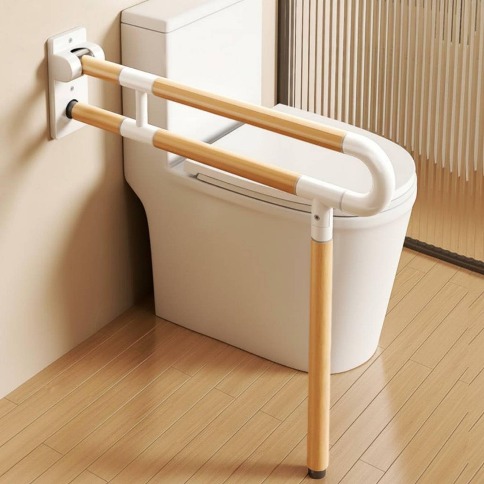 Harilla Corrimano per Toilette Barra di Sostegno Maniglia Binario di Supporto Pieghevole in Alluminio Stabile Adatto Donne Uomini Bagno Casa Ospedale Hotel, 60CM
