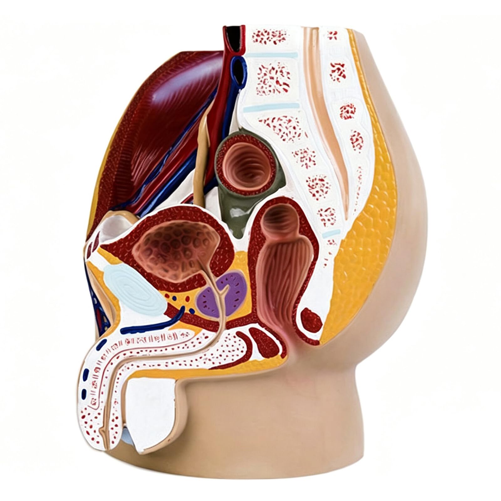 LKYLVEE Human Pelvis Reproductive Anatomy Model - Anatomical Pelvis Median Sagittal Section Model - for Study Teaching Display,A