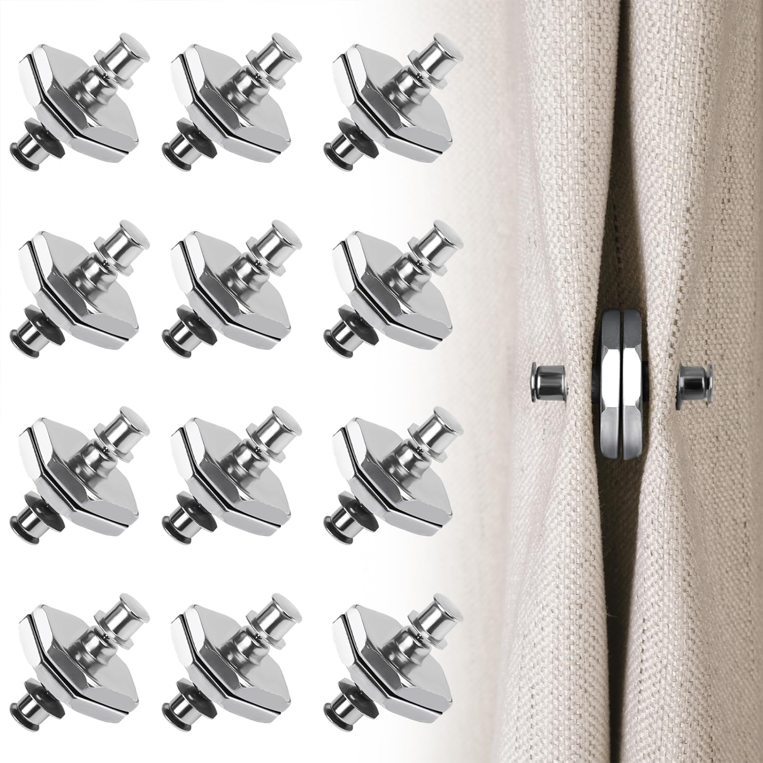 Amazon.com: 7 Pairs Curtain Magnets Closure, Magnetic Curtain Clips for ...