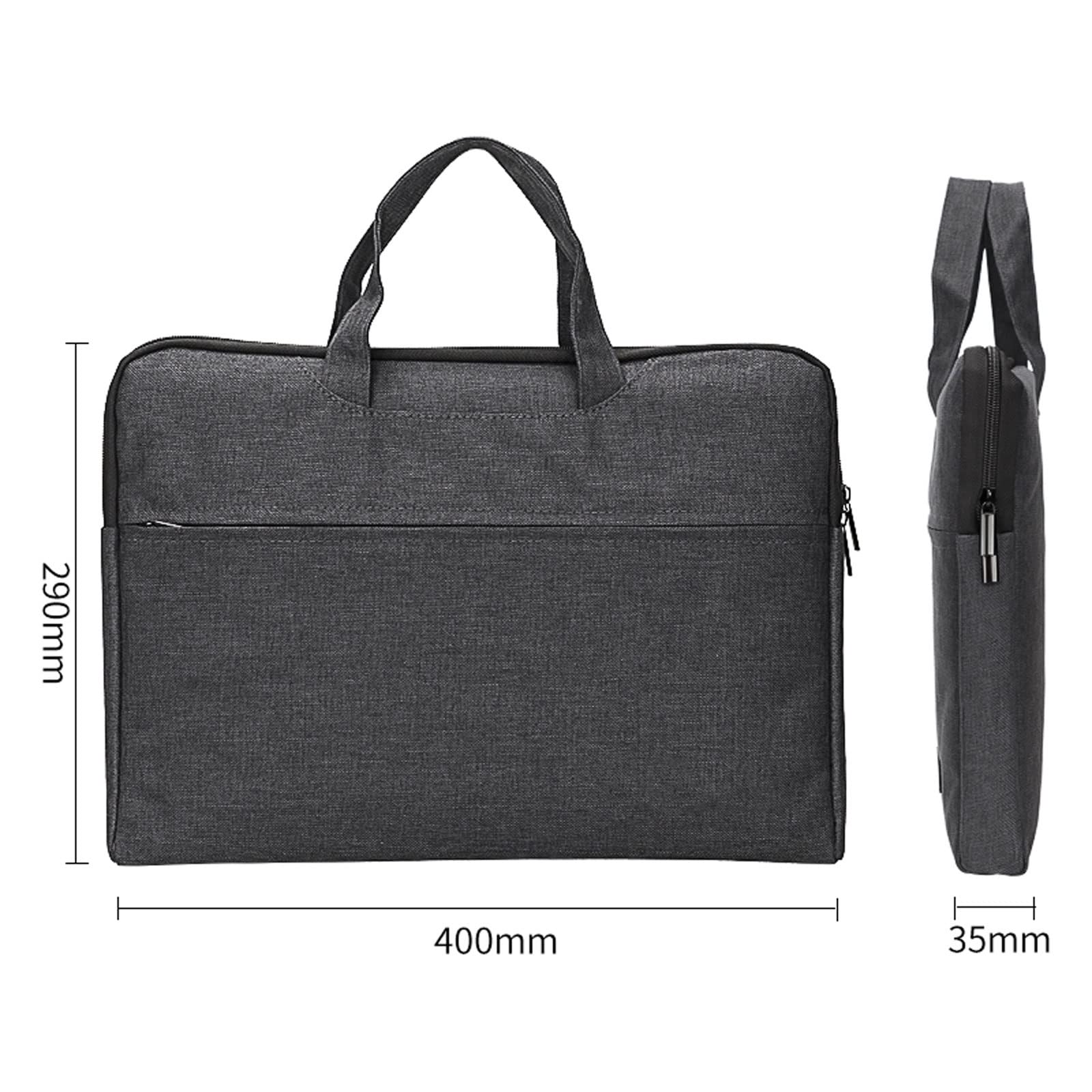 Ordenador Portátiles Funda Maletín Espesado Oficina Bolsa de Asas Negocio Bolsa de Cremallera Bolsa Portátil Portátil for Hombres/Mujeres Negro Funda Portatil Bolsa Multifuncional