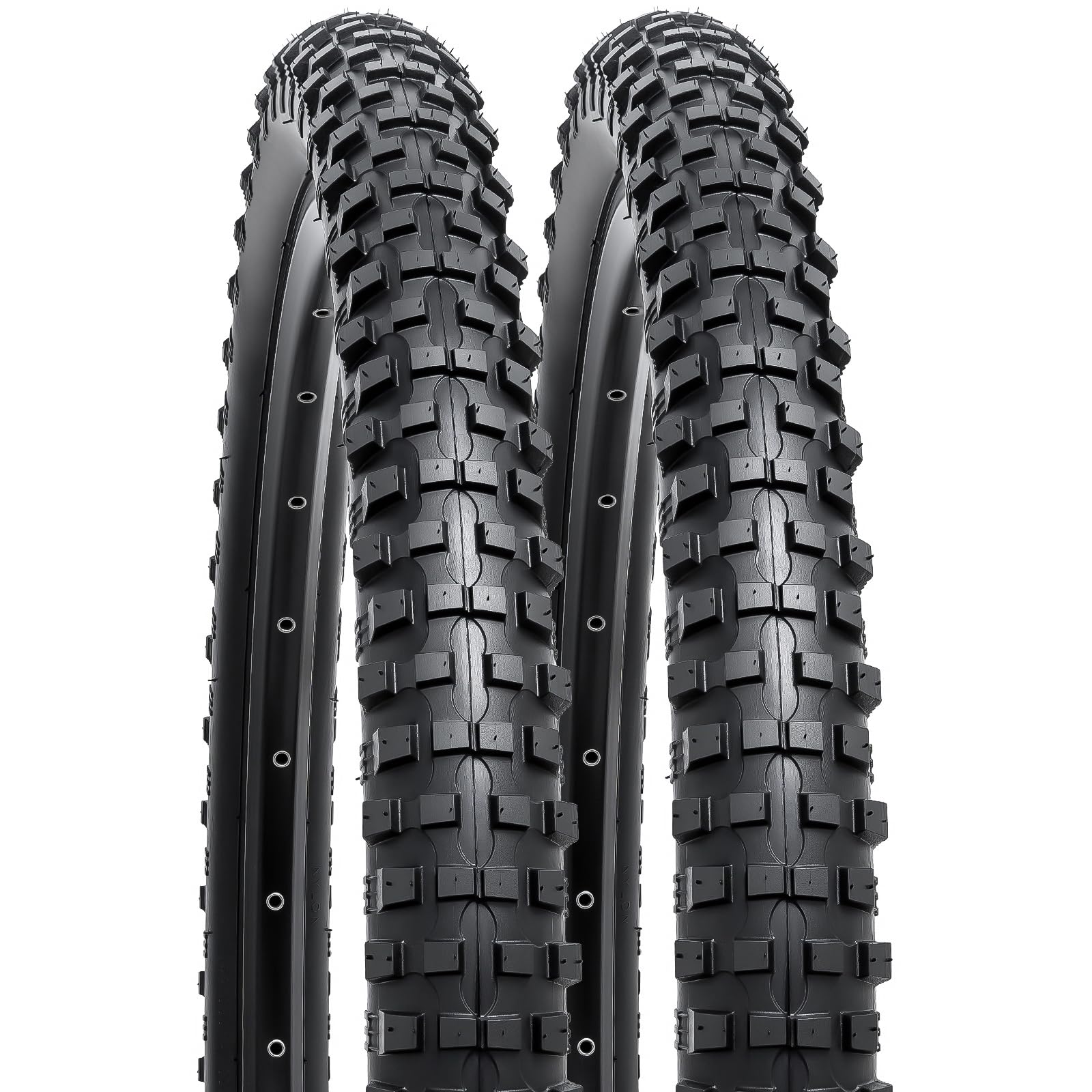 YUNSCM 2-PCS 24" Bike Tyres 24x2.30/56-507 tires Compatible with Mountain/Off Road Bike 24x2.25 24 x 2.30 24x2.35 Bike Tires